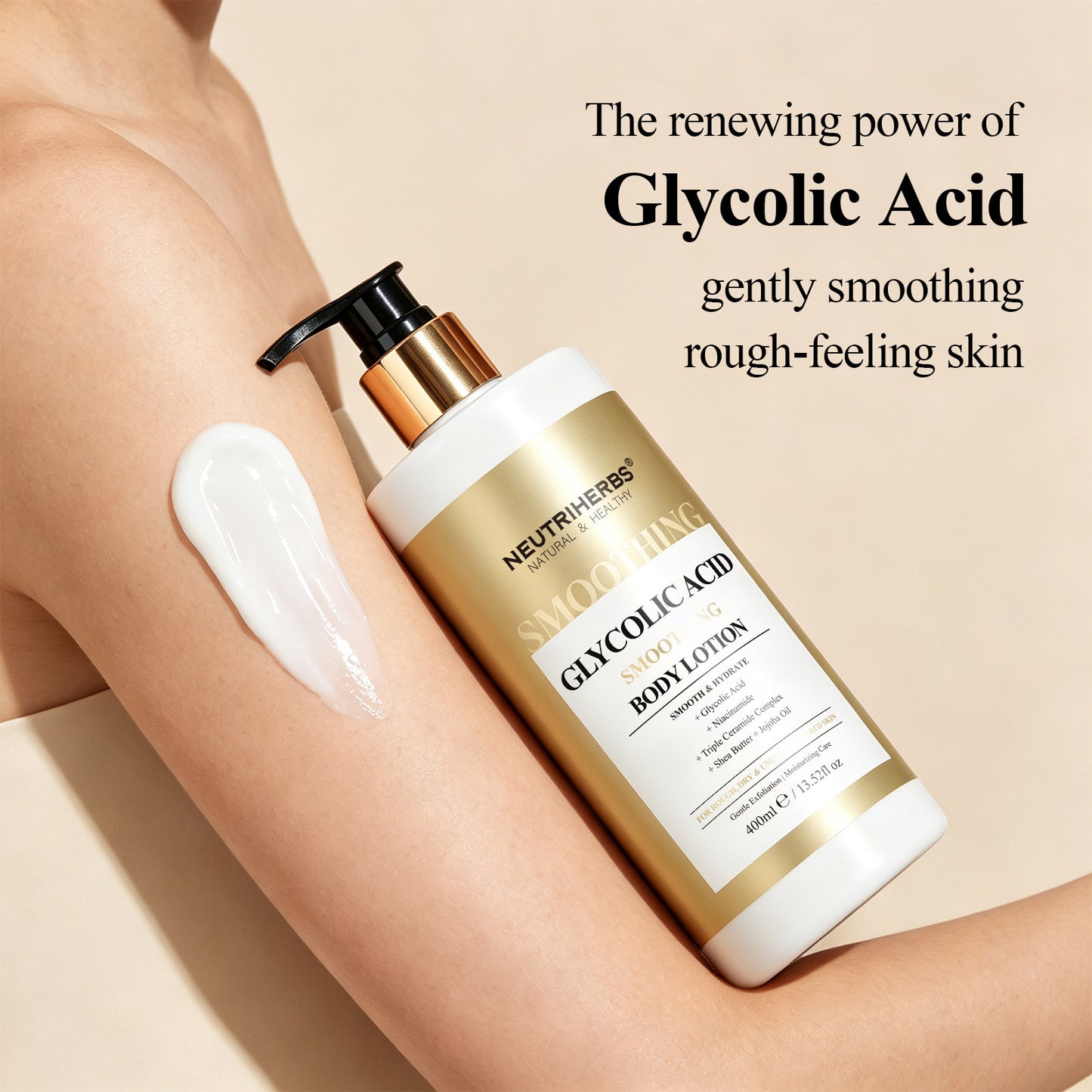 Neutriherbs Glycolic Acid Smoothing Body Lotion For Rough & Dry Skin