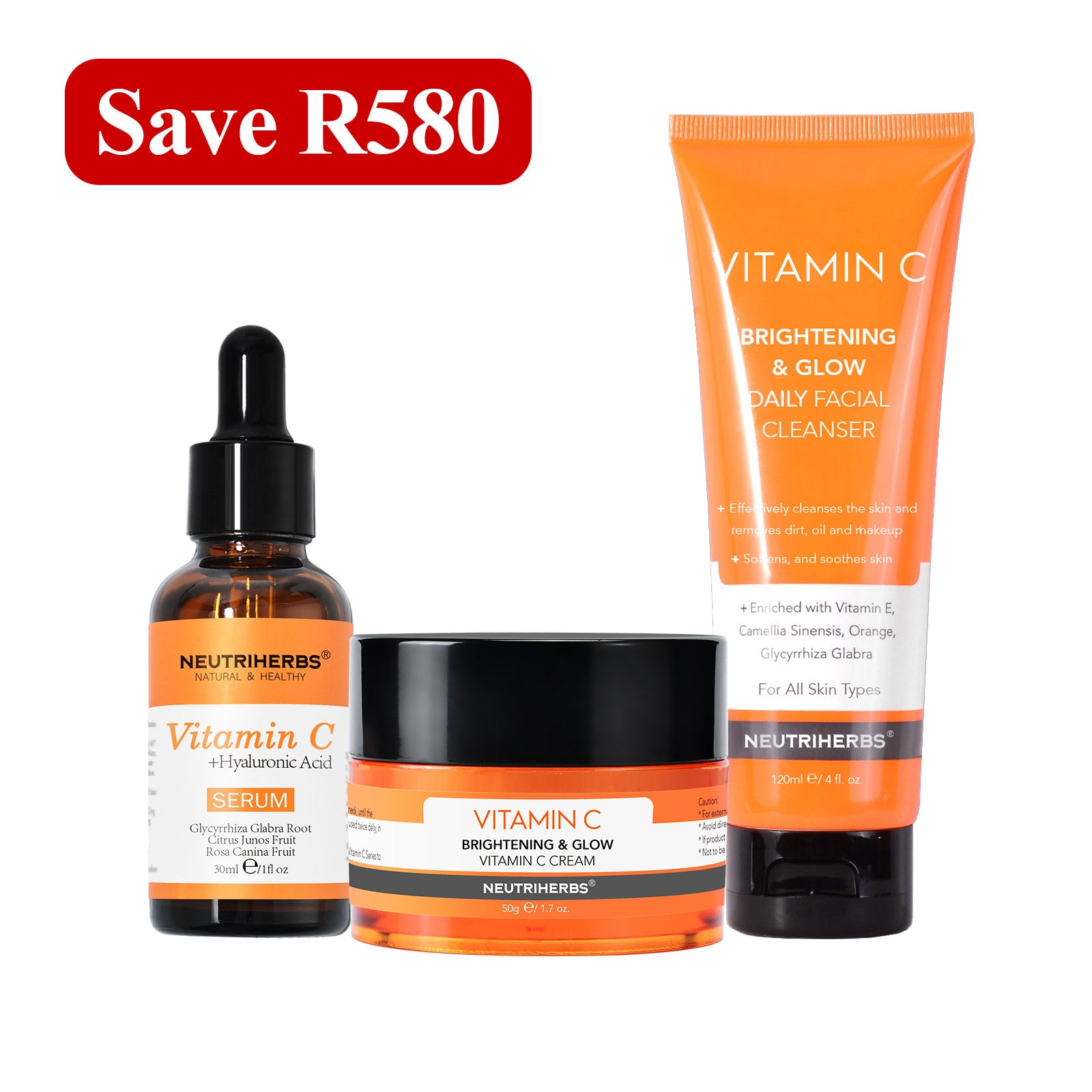 Vitamin C Brightening Skincare Set for Dark Spots & Glow