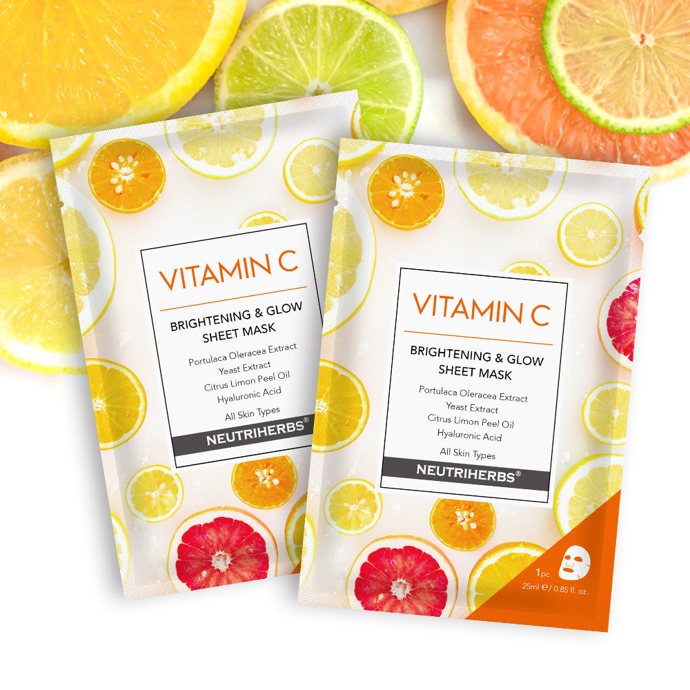 Vitamin C Brightening and Glow Sheet Mask - 5 Masks - Neutriherbs SA
