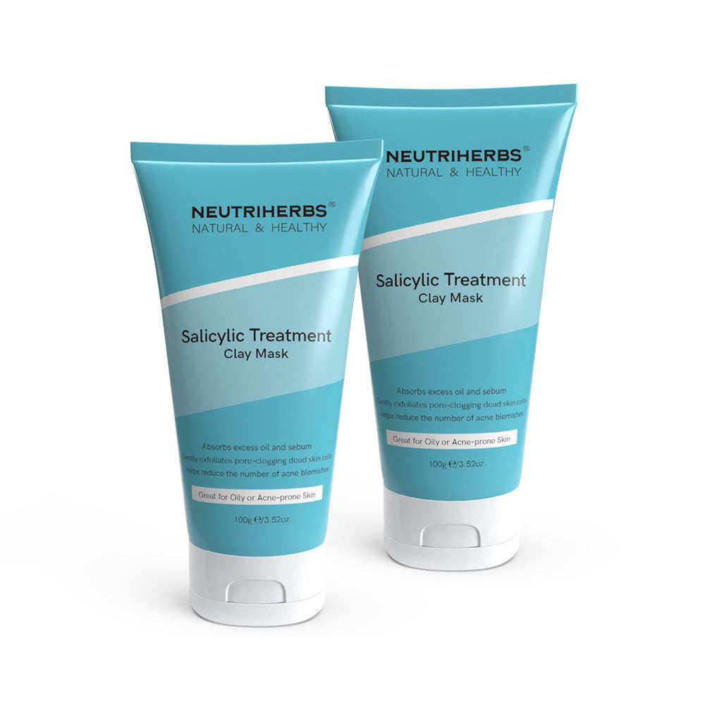 Neutriherbs Salicylic Acid(0.5%) Clay Mask for Oily & Acne Prone Skin - 100ml - Neutriherbs SA