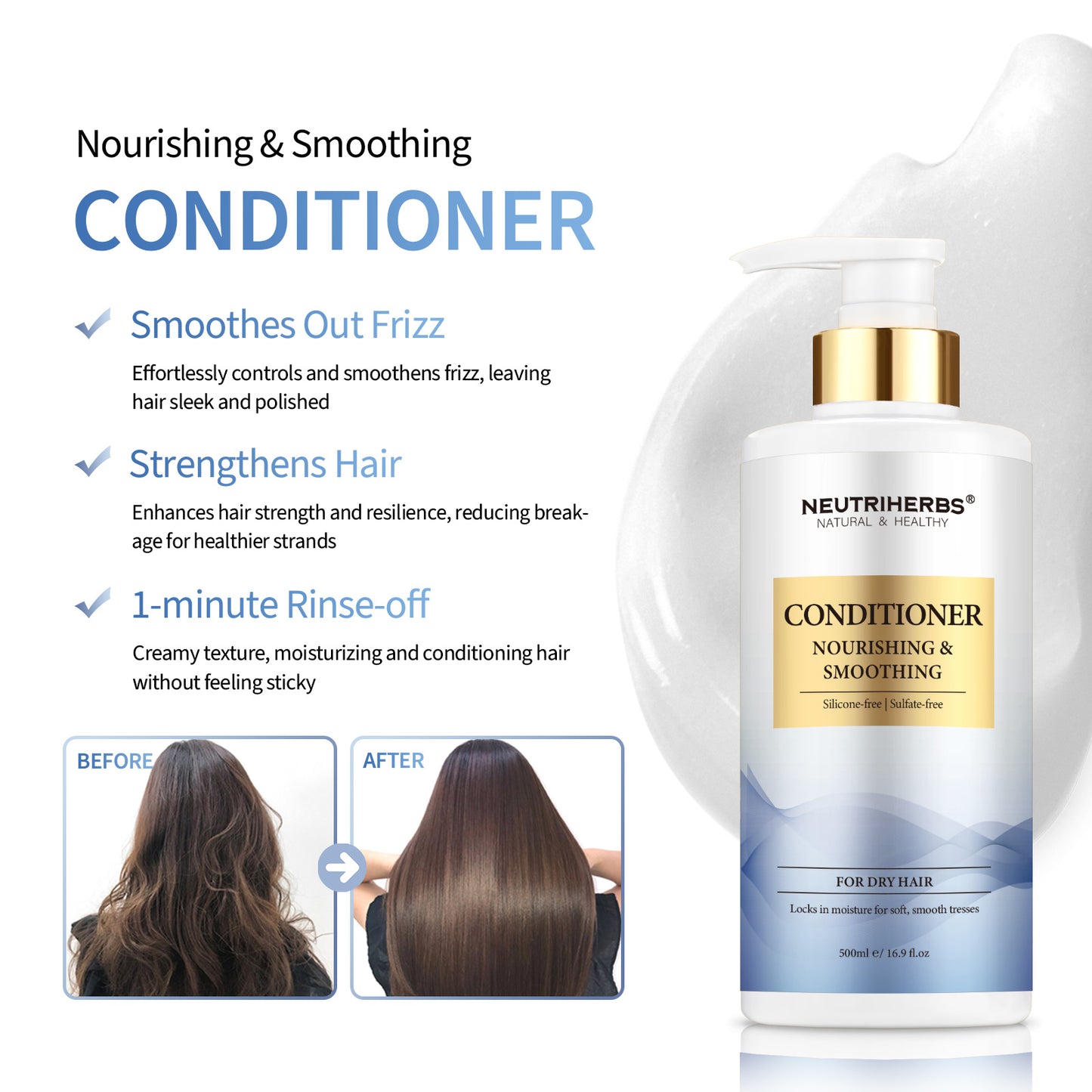 Moisture Rich Hair Conditioner For Plump Hydrating And Nourishing
