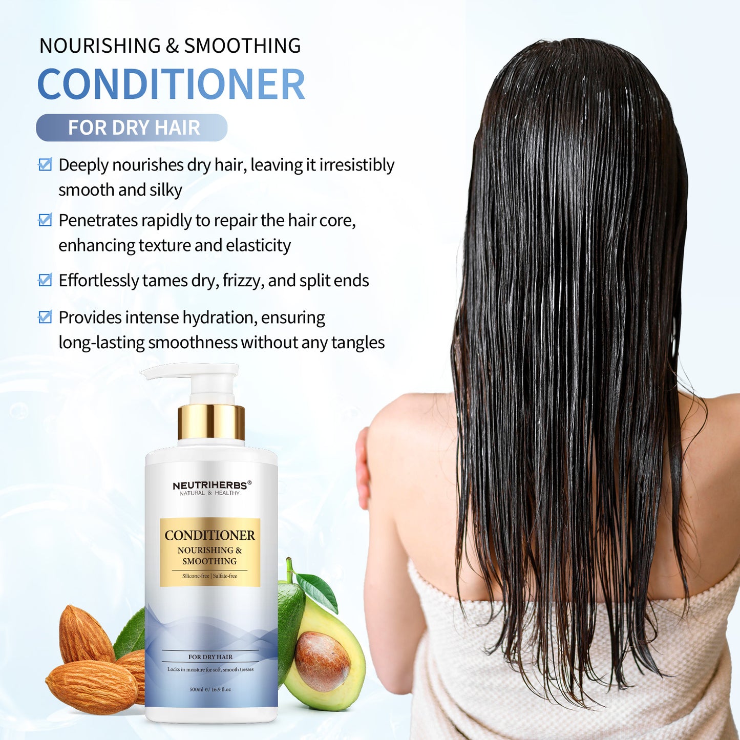 Moisture Rich Hair Conditioner For Plump Hydrating And Nourishing