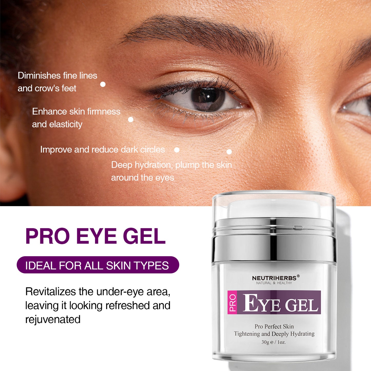 Neutriherbs Pro Eye Gel for Dry Skin & Dark Circles - 30ml