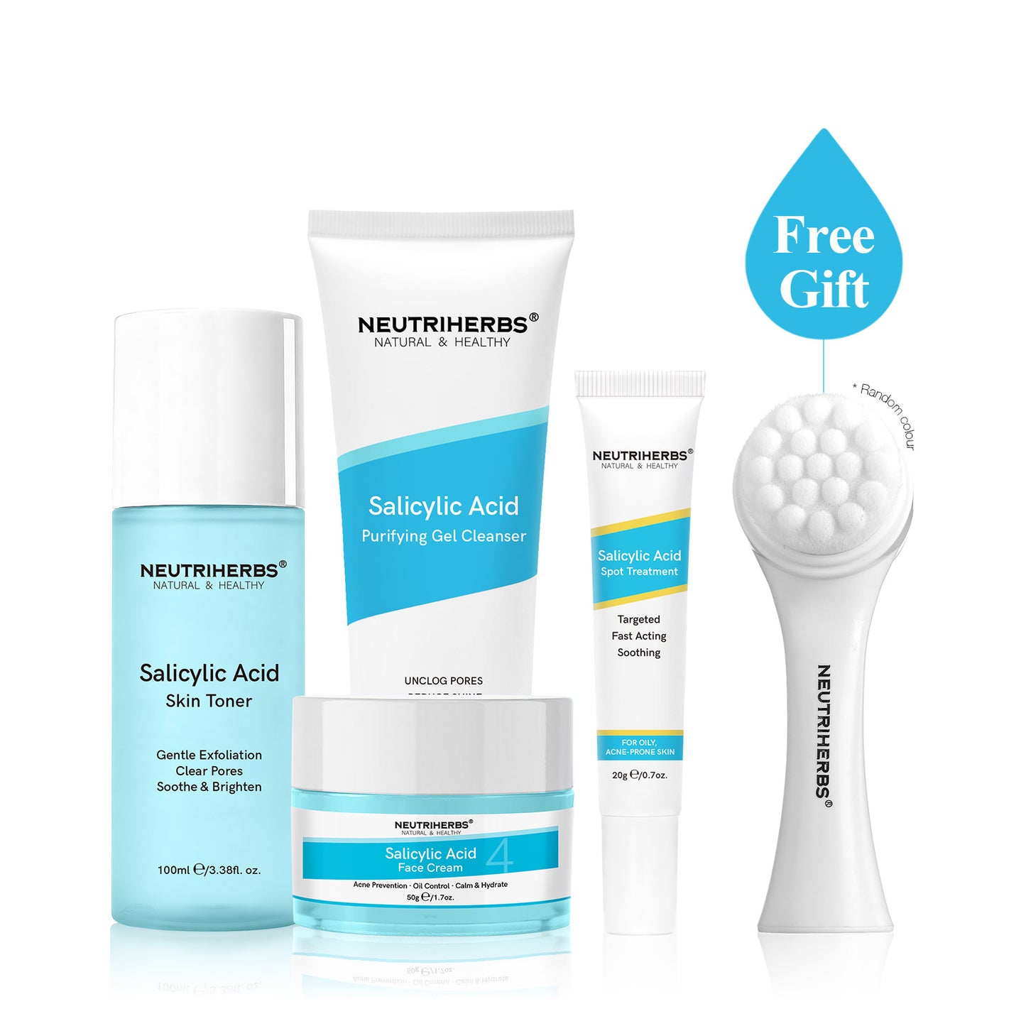 Neutriherbs Salicylic Acid Oil Balance & Acne Control Set for Oily Skin and Breakouts