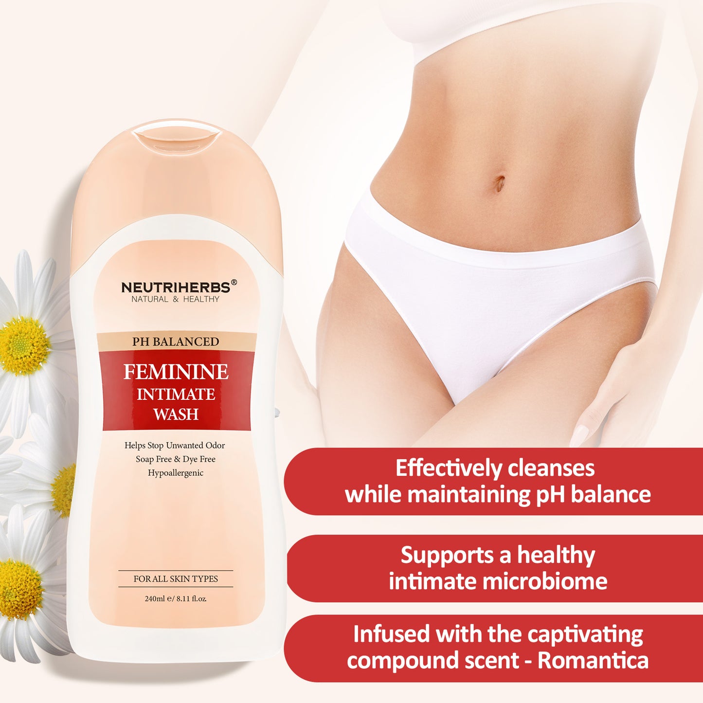 Hypoallergenic PH Balanced Daily Feminine Wash