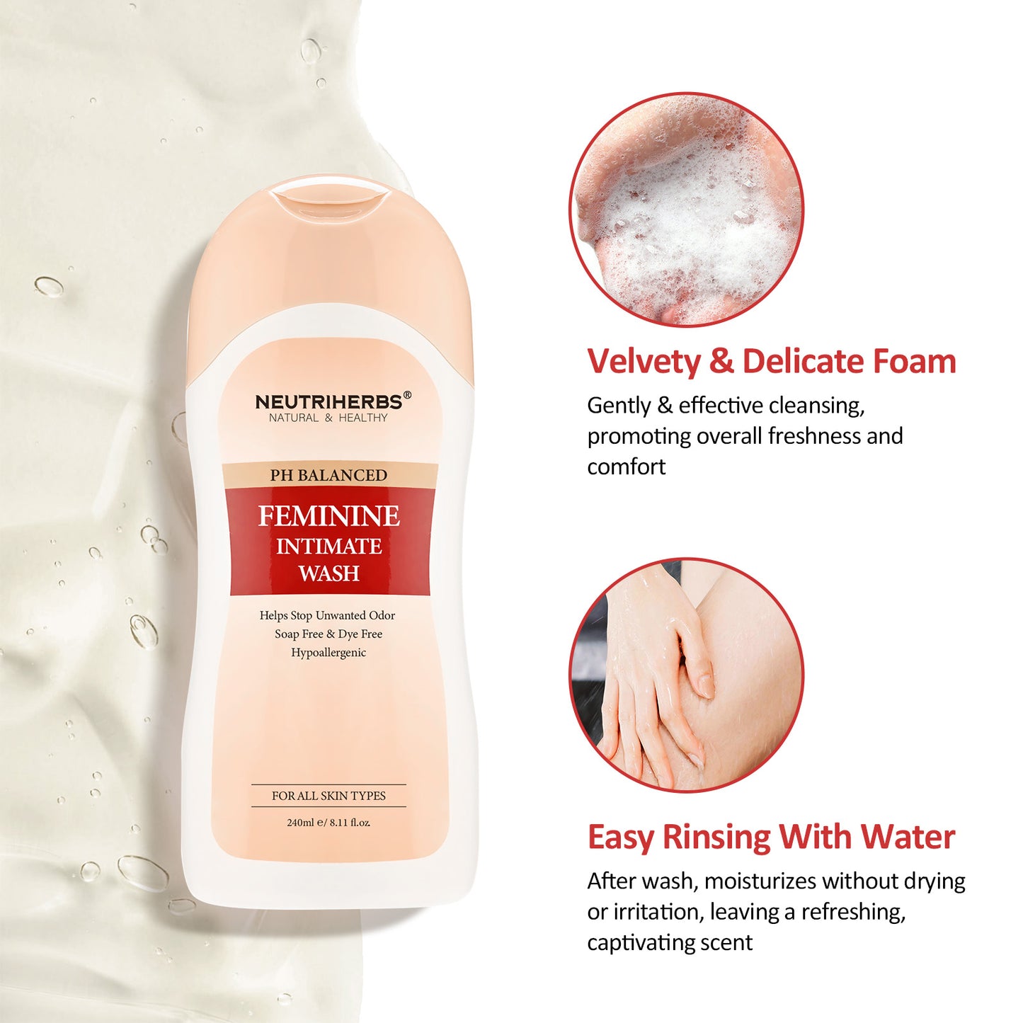 Hypoallergenic PH Balanced Daily Feminine Wash