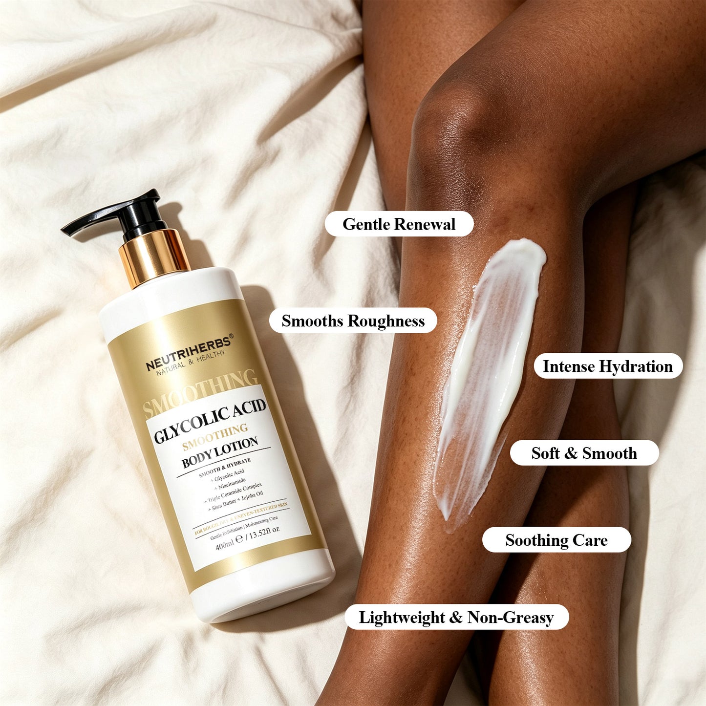 Neutriherbs Glycolic Acid Smoothing Body Lotion For Rough & Dry Skin
