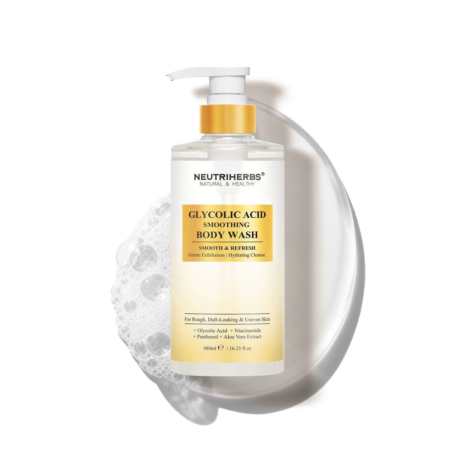 Neutriherbs Glycolic Acid Smoothing Body Wash For Rough & Dull Skin