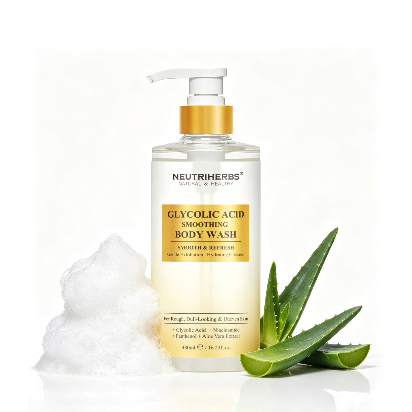 Neutriherbs Glycolic Acid Smoothing Body Wash For Rough & Dull Skin