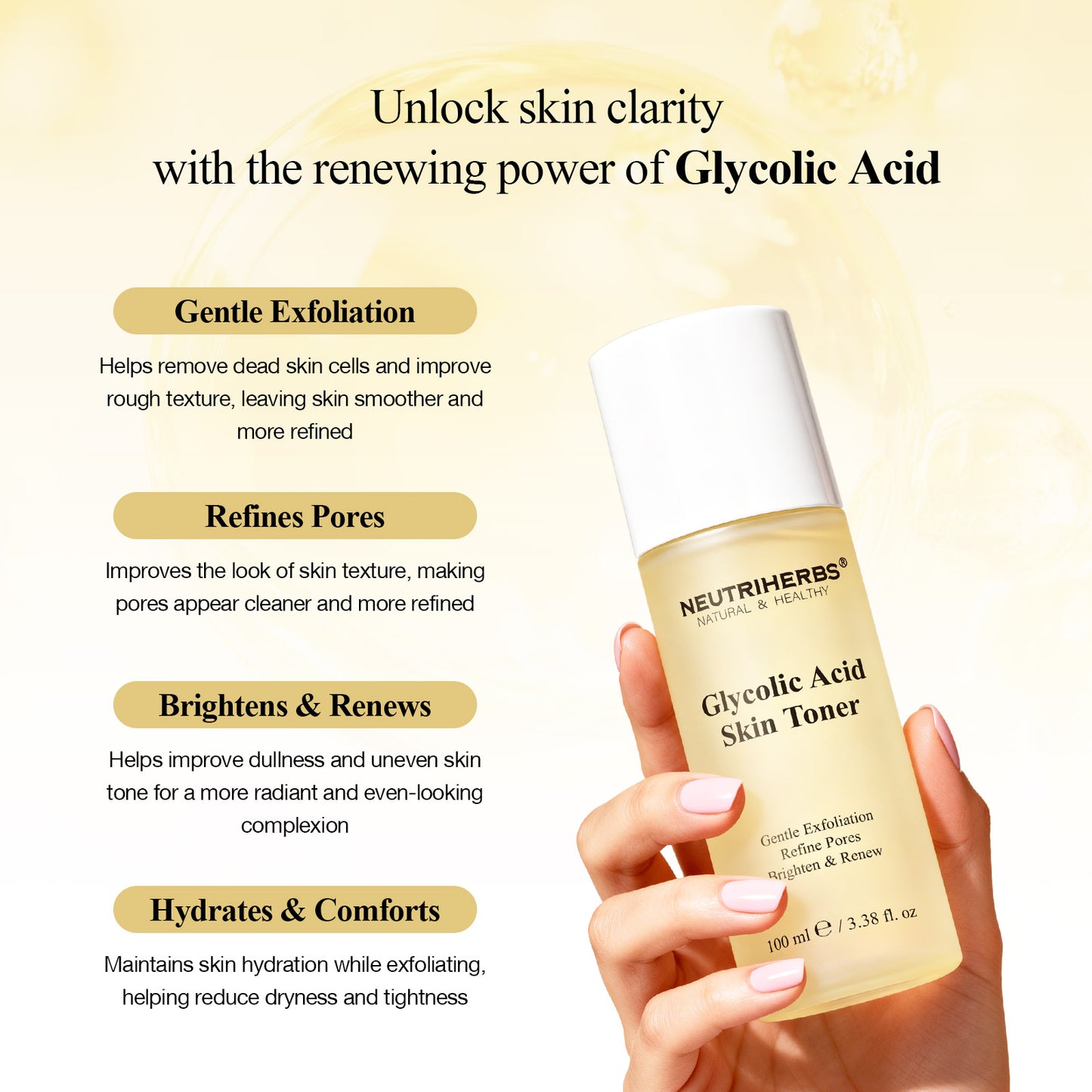 Neutriherbs Glycolic Acid Toner For Dull, Rough & Uneven Skin Tone