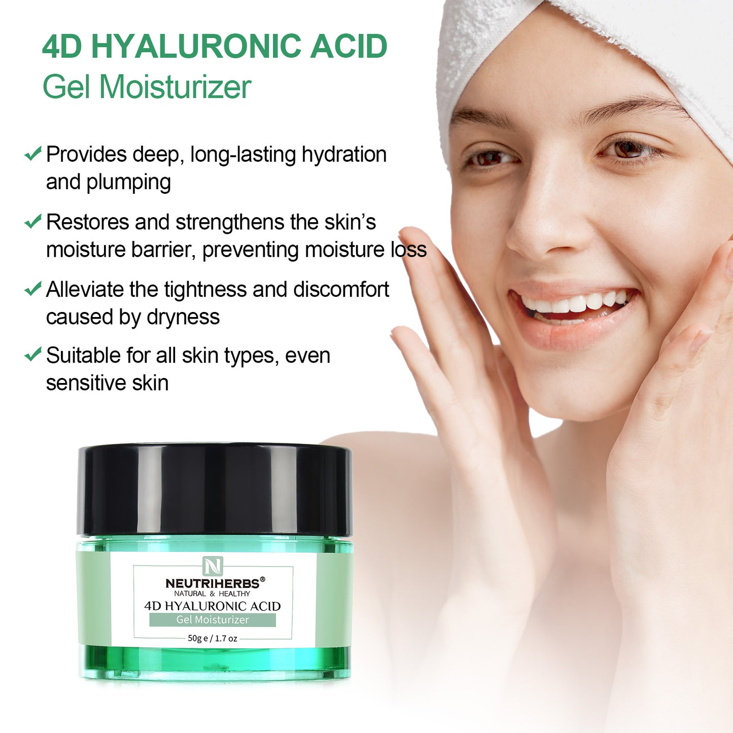 4D Hyaluronic Acid Face Cream Plus 84% Immediate Hydration