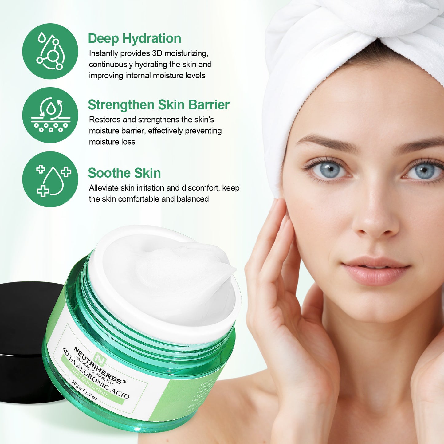 4D Hyaluronic Acid Face Cream Plus 84% Immediate Hydration