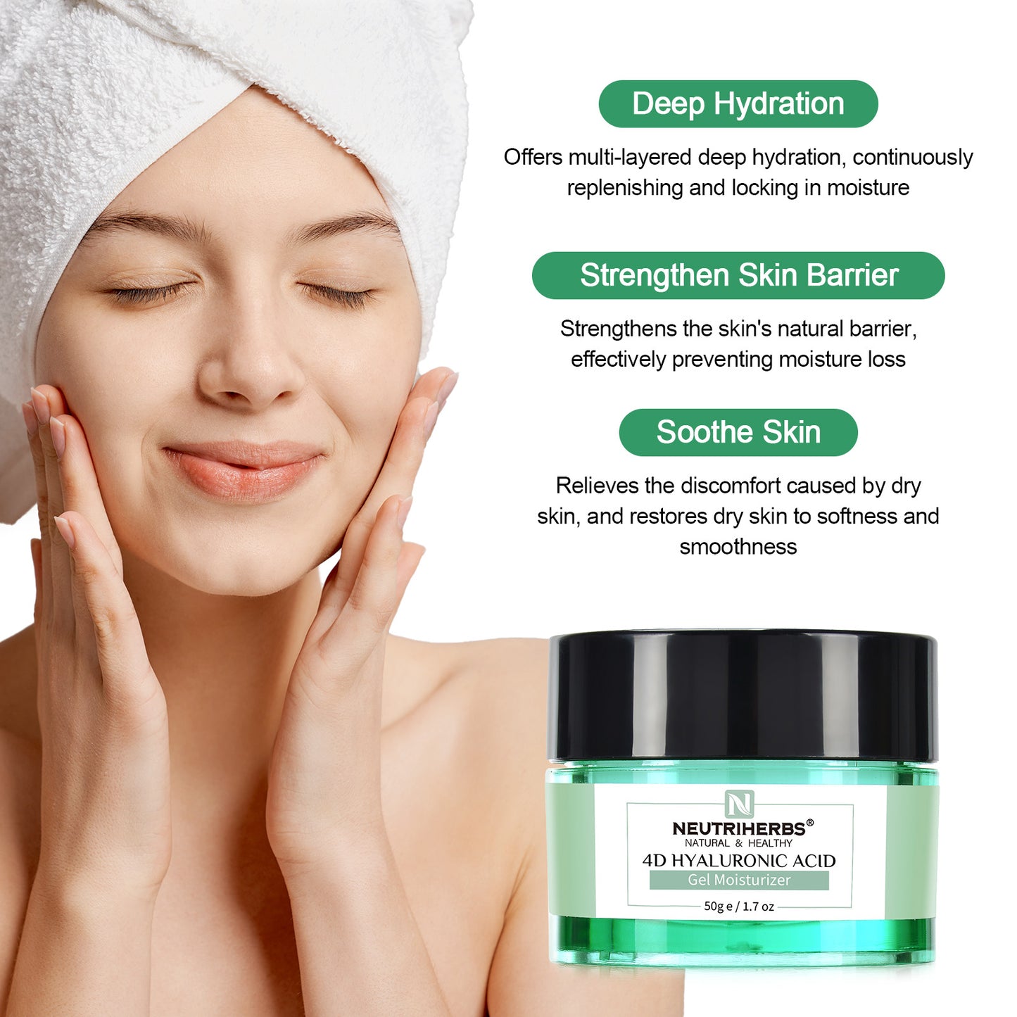 4D Hyaluronic Acid Face Cream Plus 84% Immediate Hydration