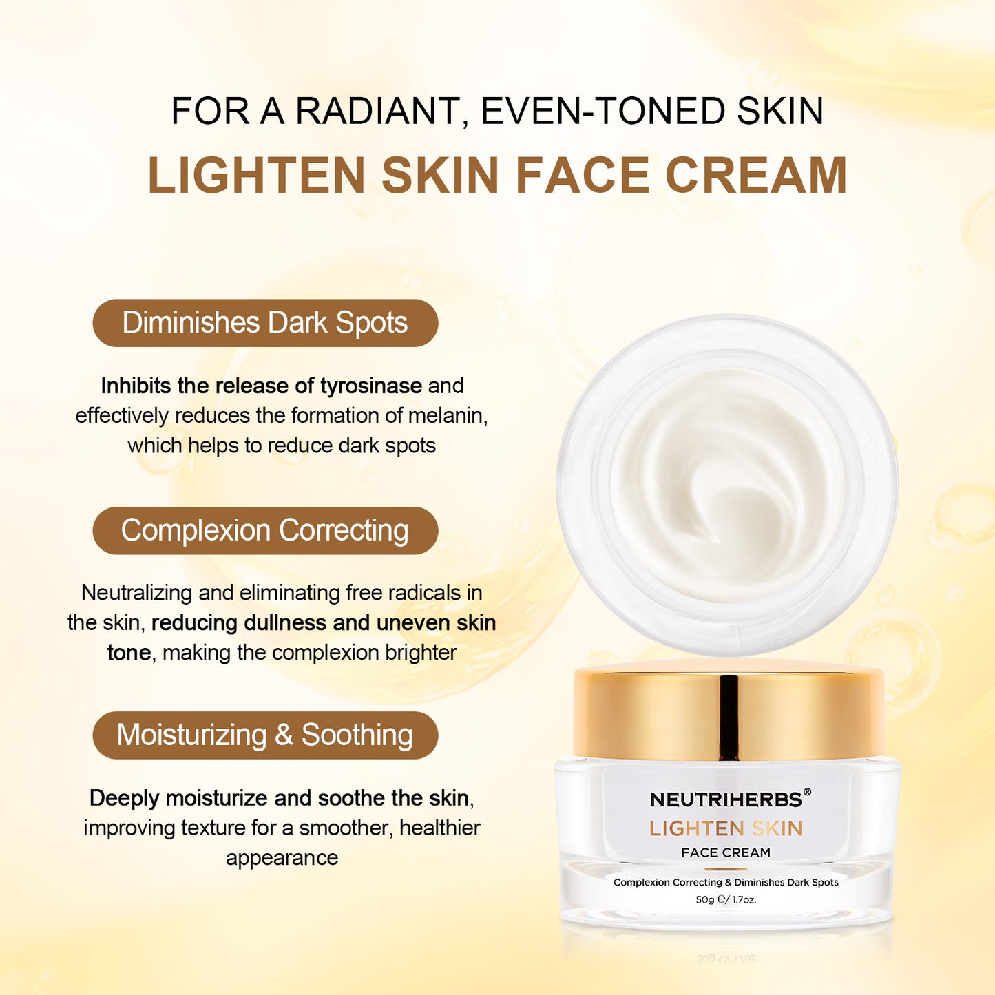 Brightening And Lightening Skin Face Cream For Dark Skin