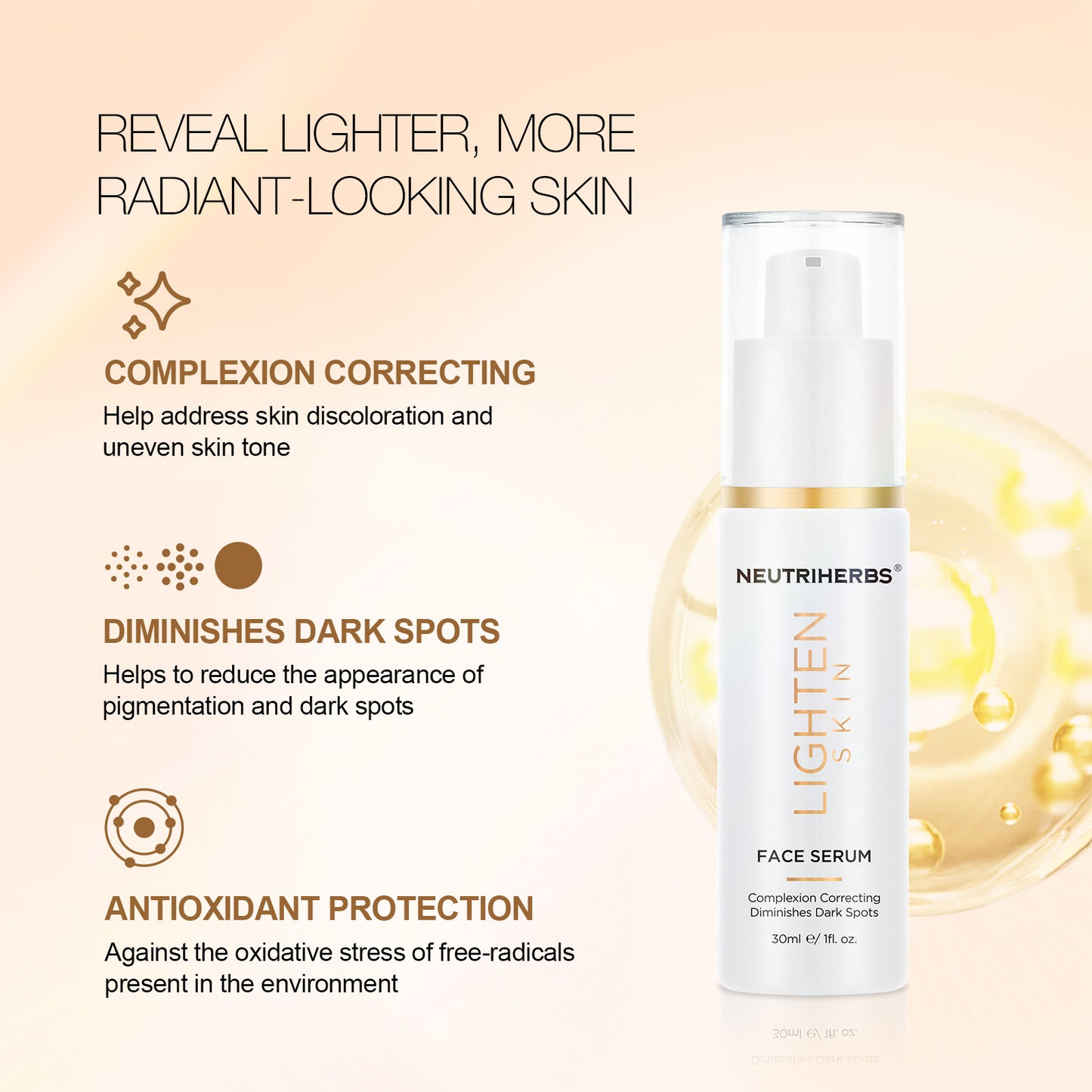 Neutriherbs Skin Lightening Whitening Face Serum For Dark Skin