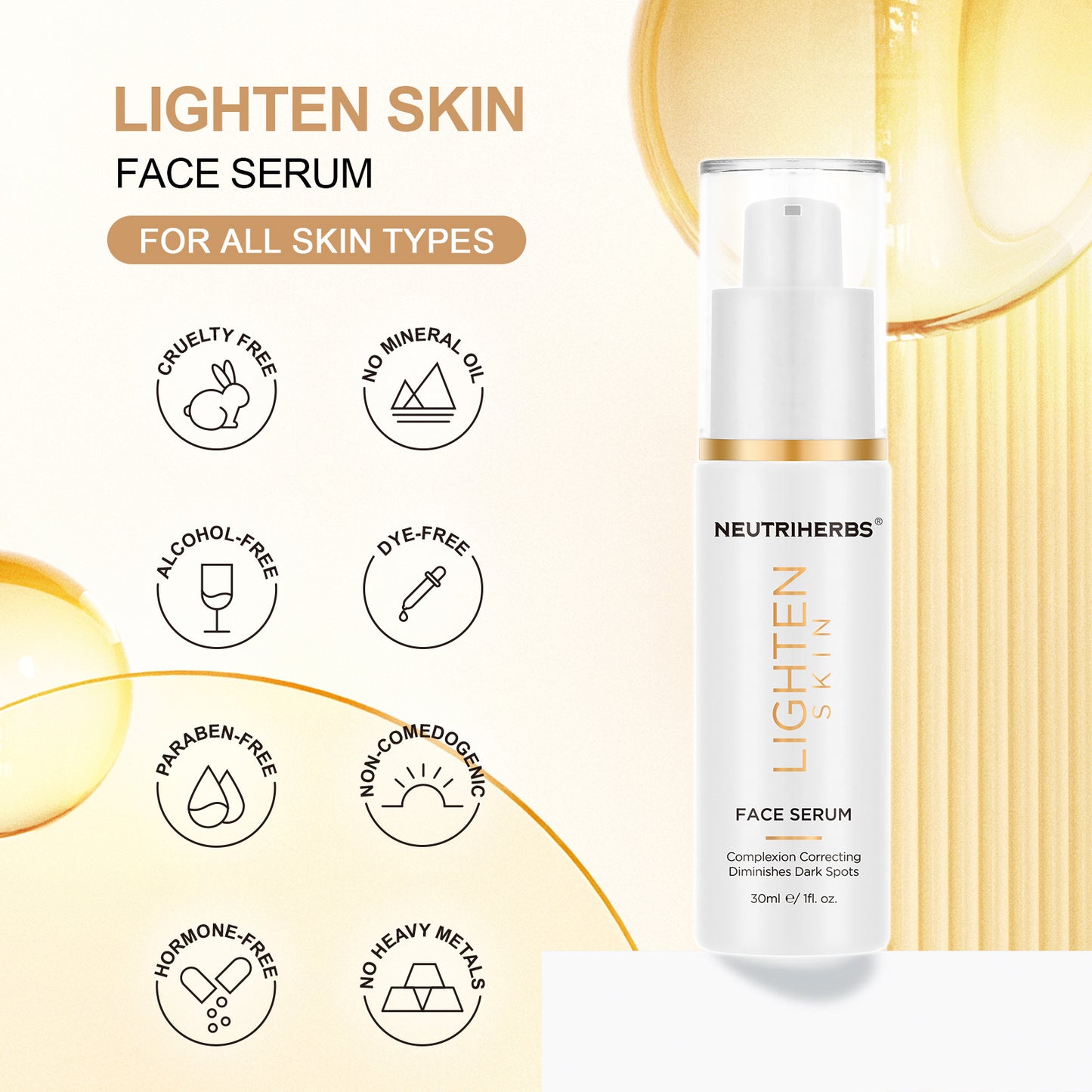 Neutriherbs Skin Lightening Whitening Face Serum For Dark Skin