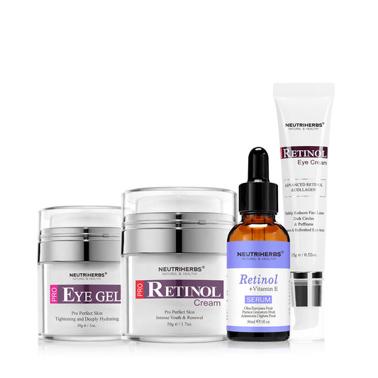 Neutriherbs 4-Step Retinol Anti-Aging Set for Fine Lines, Puffiness & Dull Skin