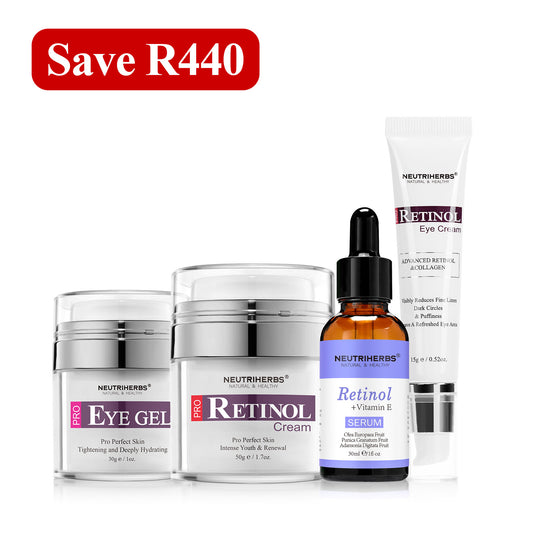 Neutriherbs 4-Step Retinol Anti-Aging Set for Fine Lines, Puffiness & Dull Skin