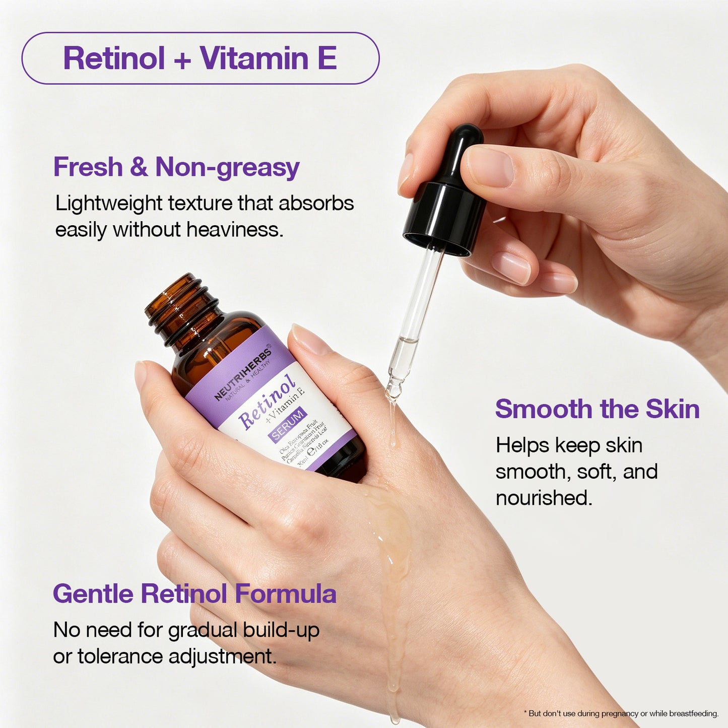 Neutriherbs Retinol Serum for Acne, Texture & Skin Renewal - 30ml