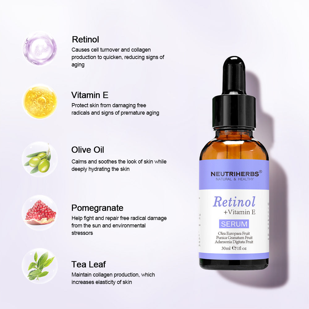 Neutriherbs Day and Night Vitamin C and Retinol Serum Set for Dull Skin and Fine Lines