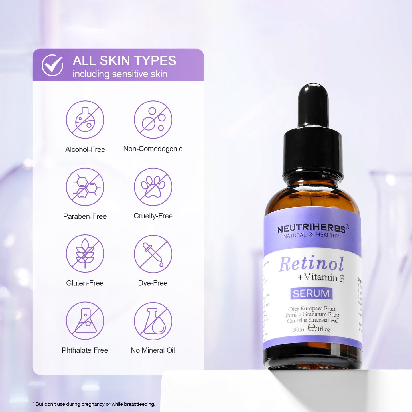 Neutriherbs Retinol Serum for Acne, Texture & Skin Renewal - 30ml
