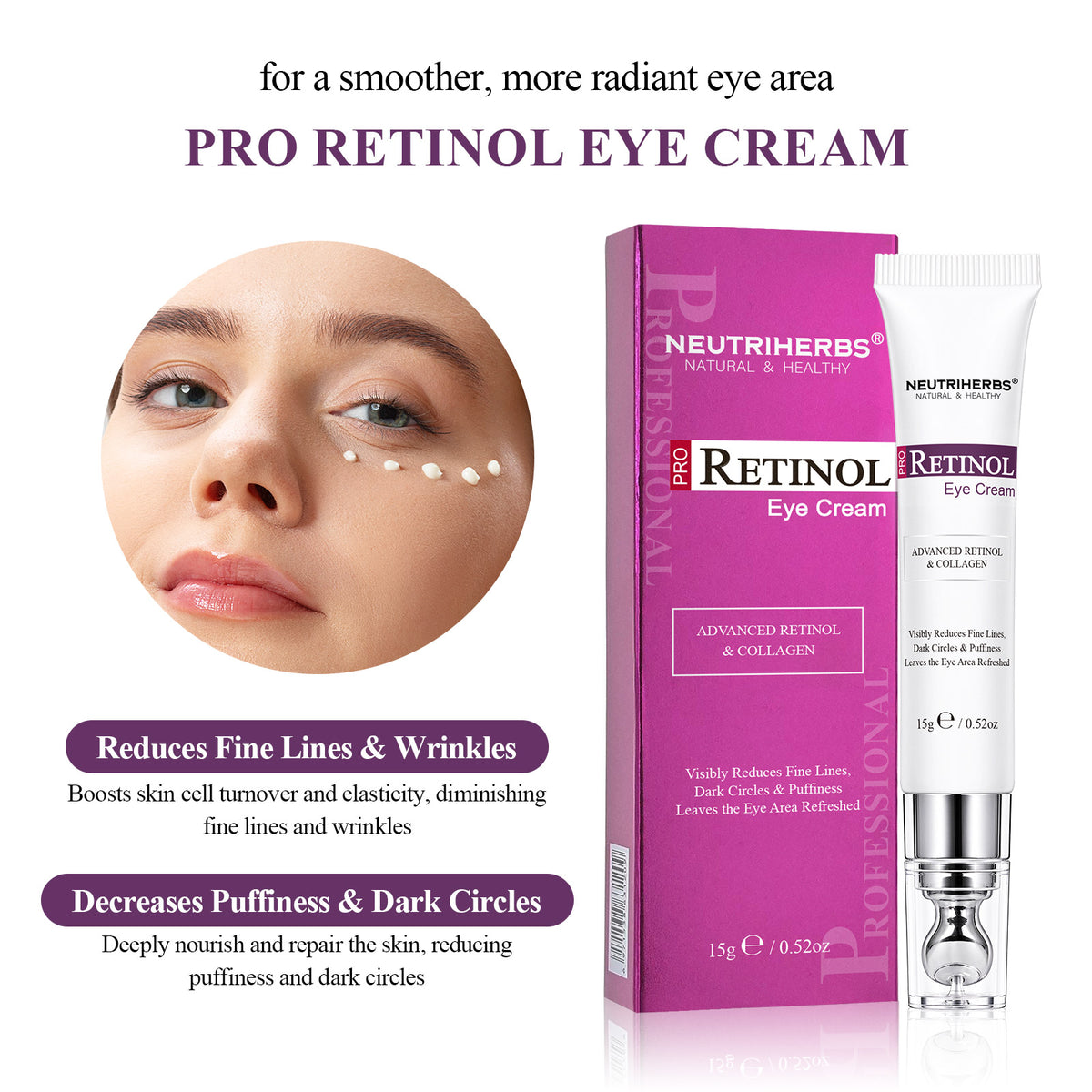 Neutriherbs Pro-Retinol Rapid Wrinkle Repair Eye Cream - 15g