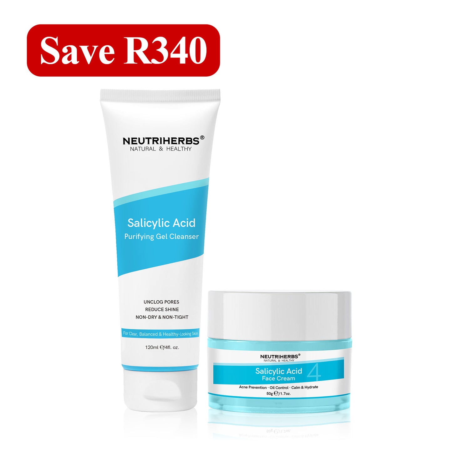 Neutriherbs Salicylic Acid Cream & Cleanser & Treatment For Acne Skin
