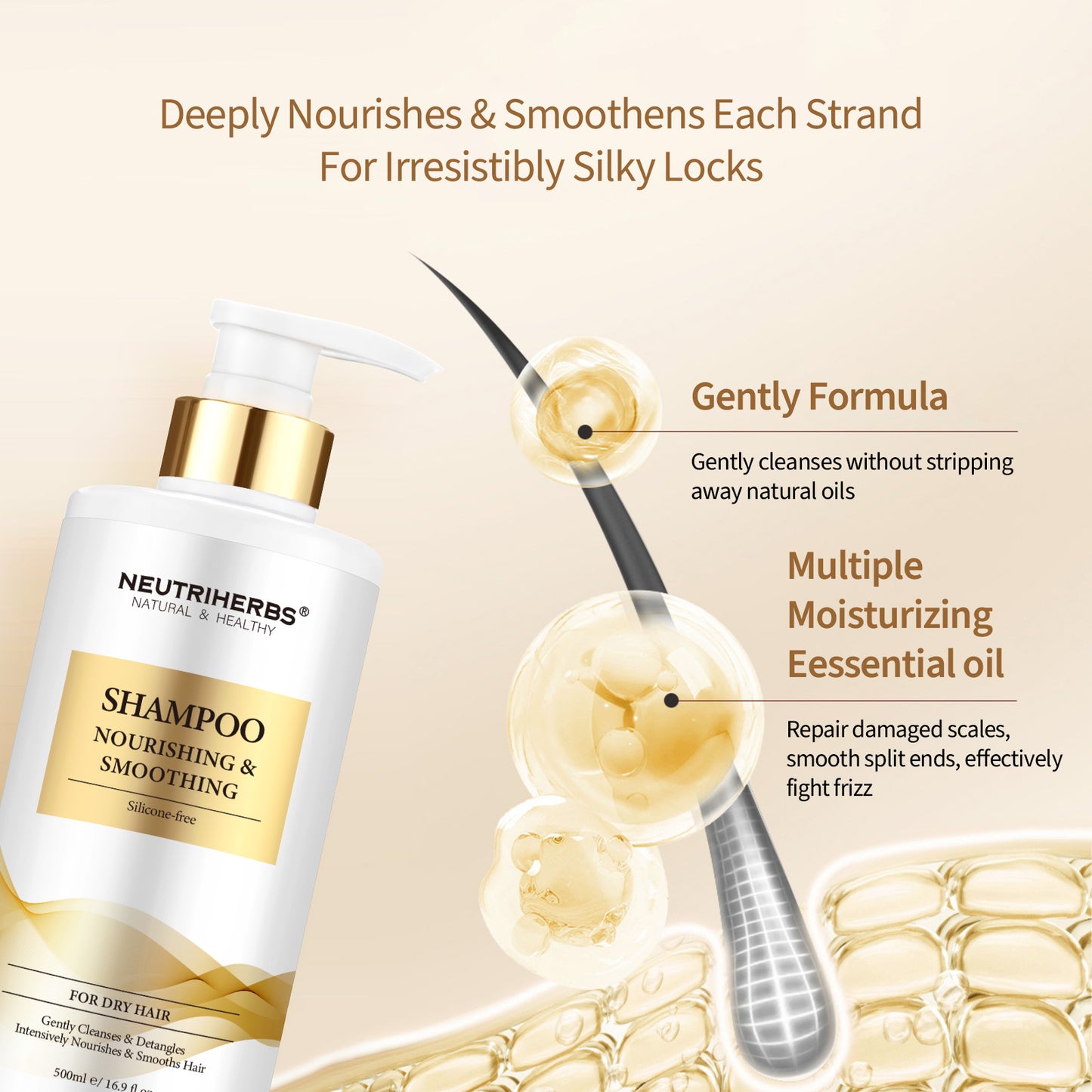 Rich Cleanse Hair Nourishing Shampoo For Dry Hair