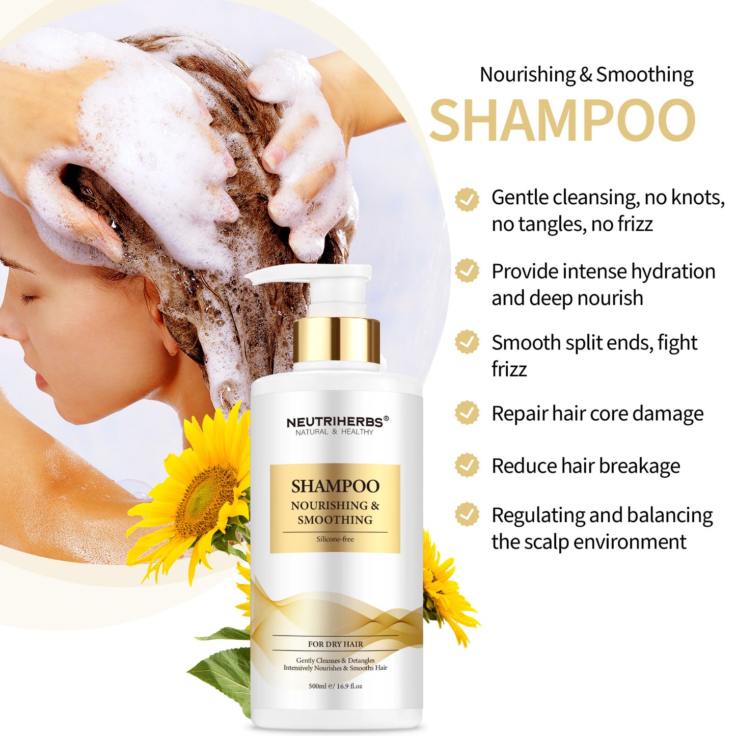 Rich Cleanse Hair Nourishing Shampoo For Dry Hair
