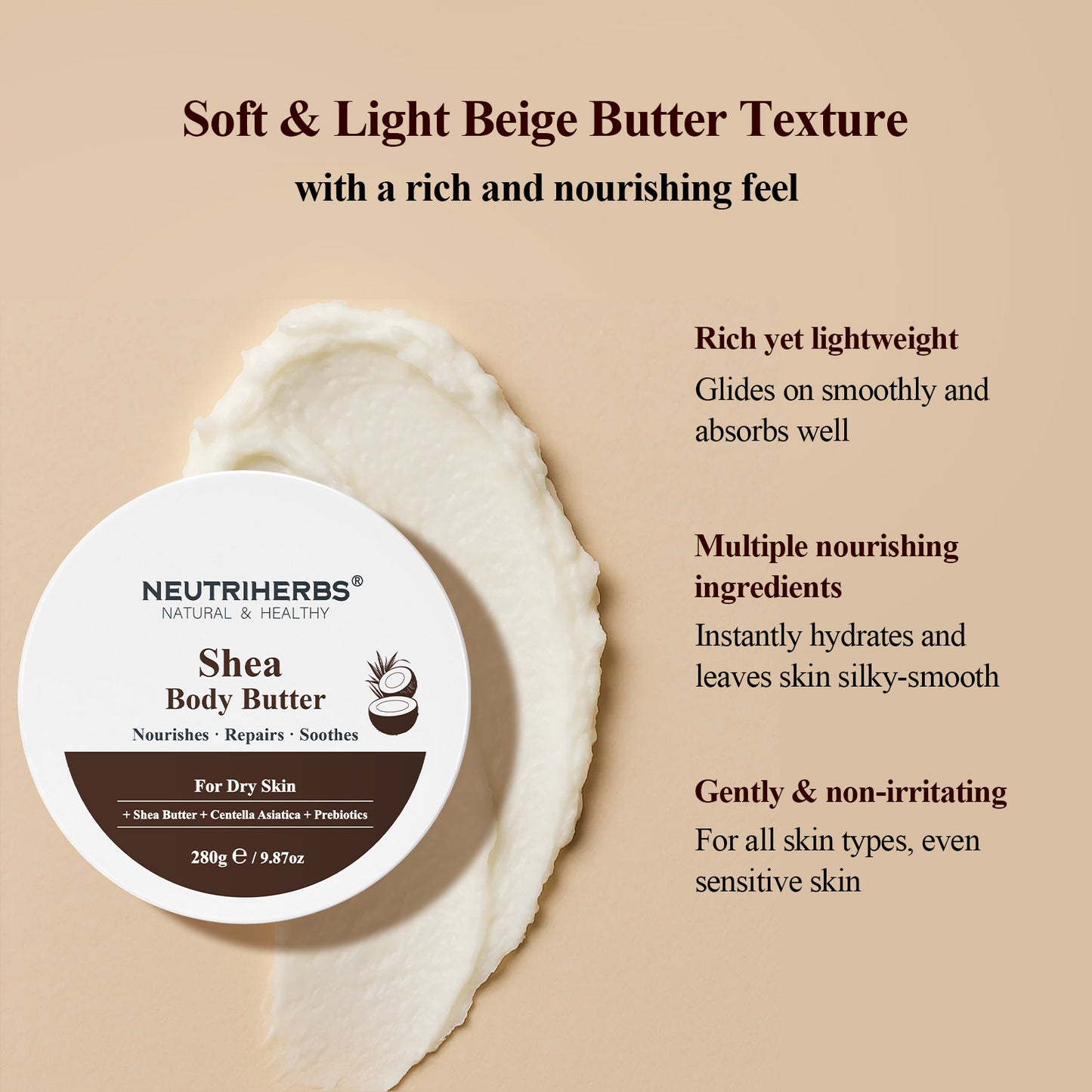 Shea Body Butter For Deep Hydration & Skin Repair