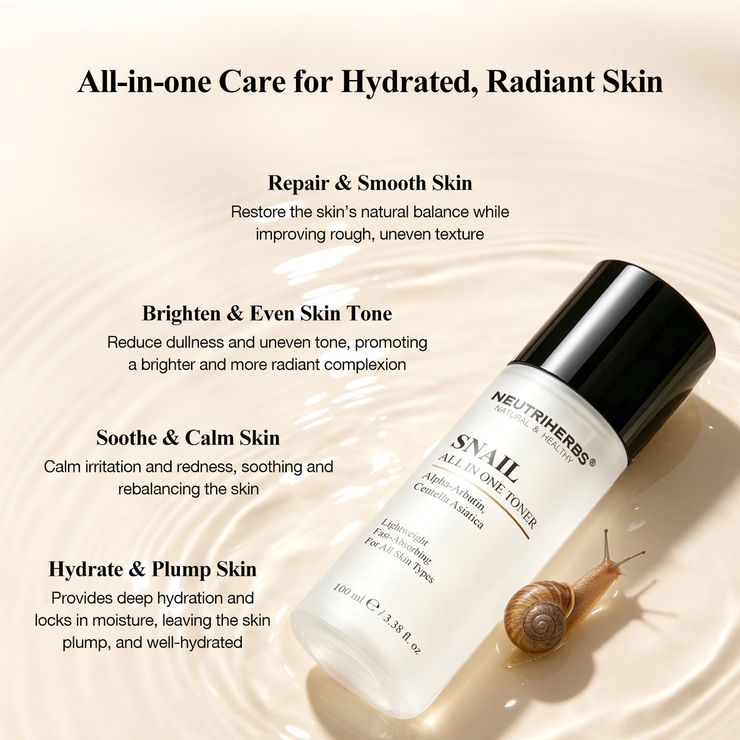 Neutriherbs Snail All In One Toner For Hydration And Radiant Skin