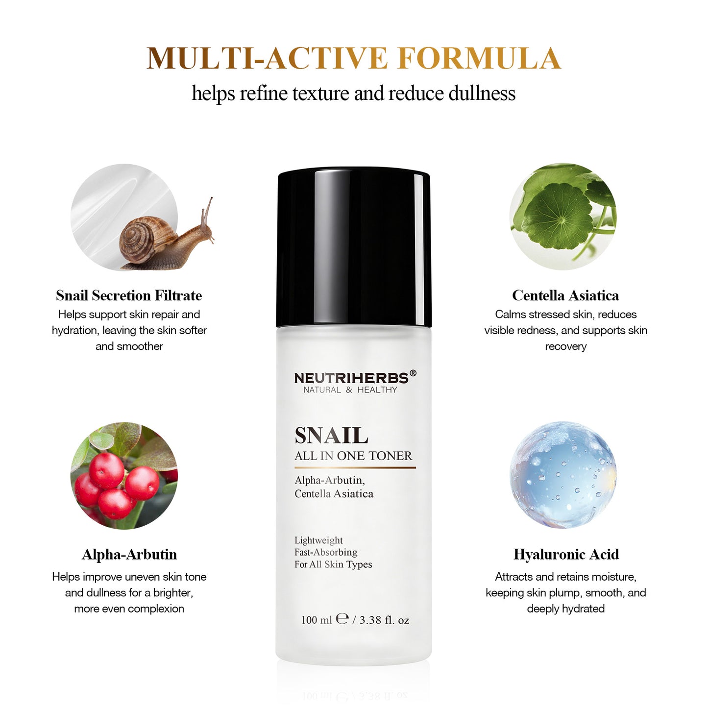 Neutriherbs Snail All In One Toner For Hydration And Radiant Skin