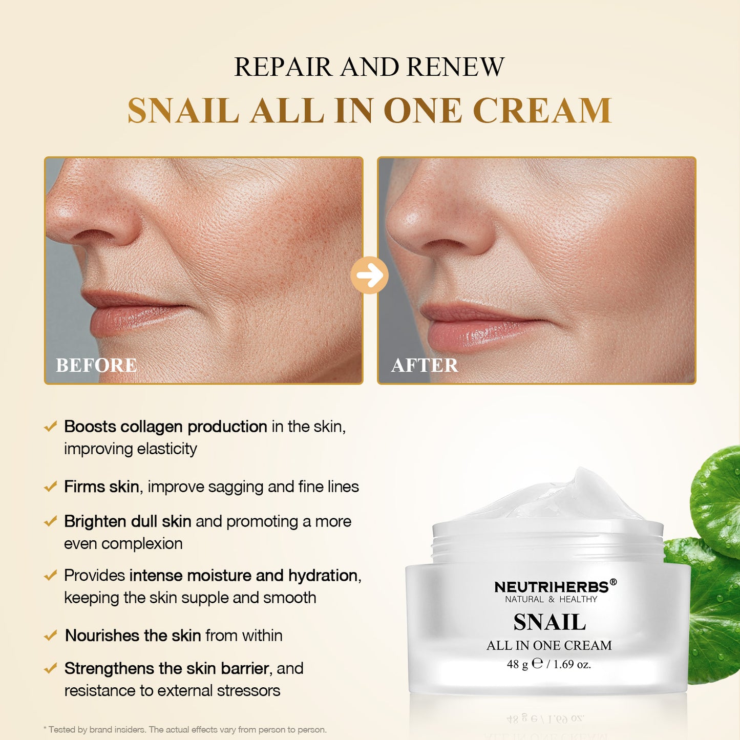 The Best All In One Snail Mucin Cream For Anti-Aging And Skin Repair