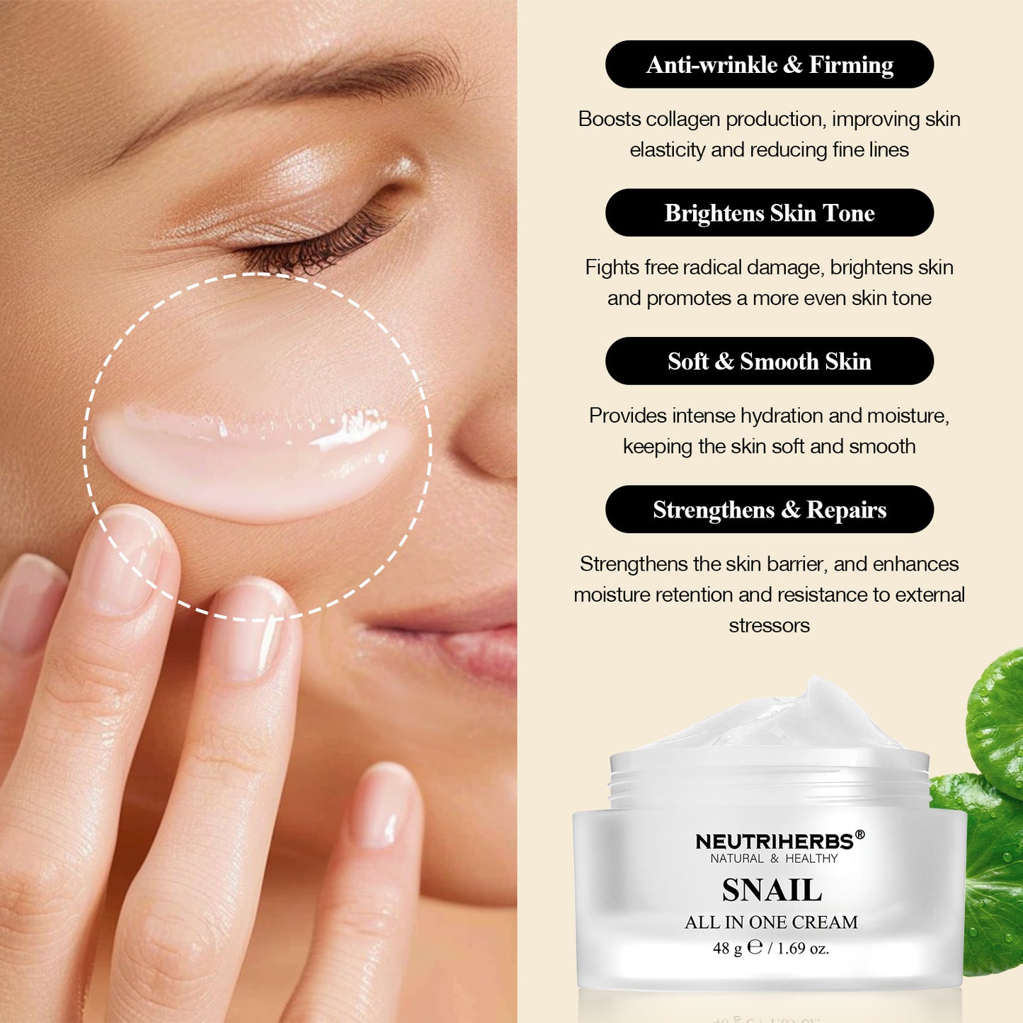 The Best All In One Snail Mucin Cream For Anti-Aging And Skin Repair