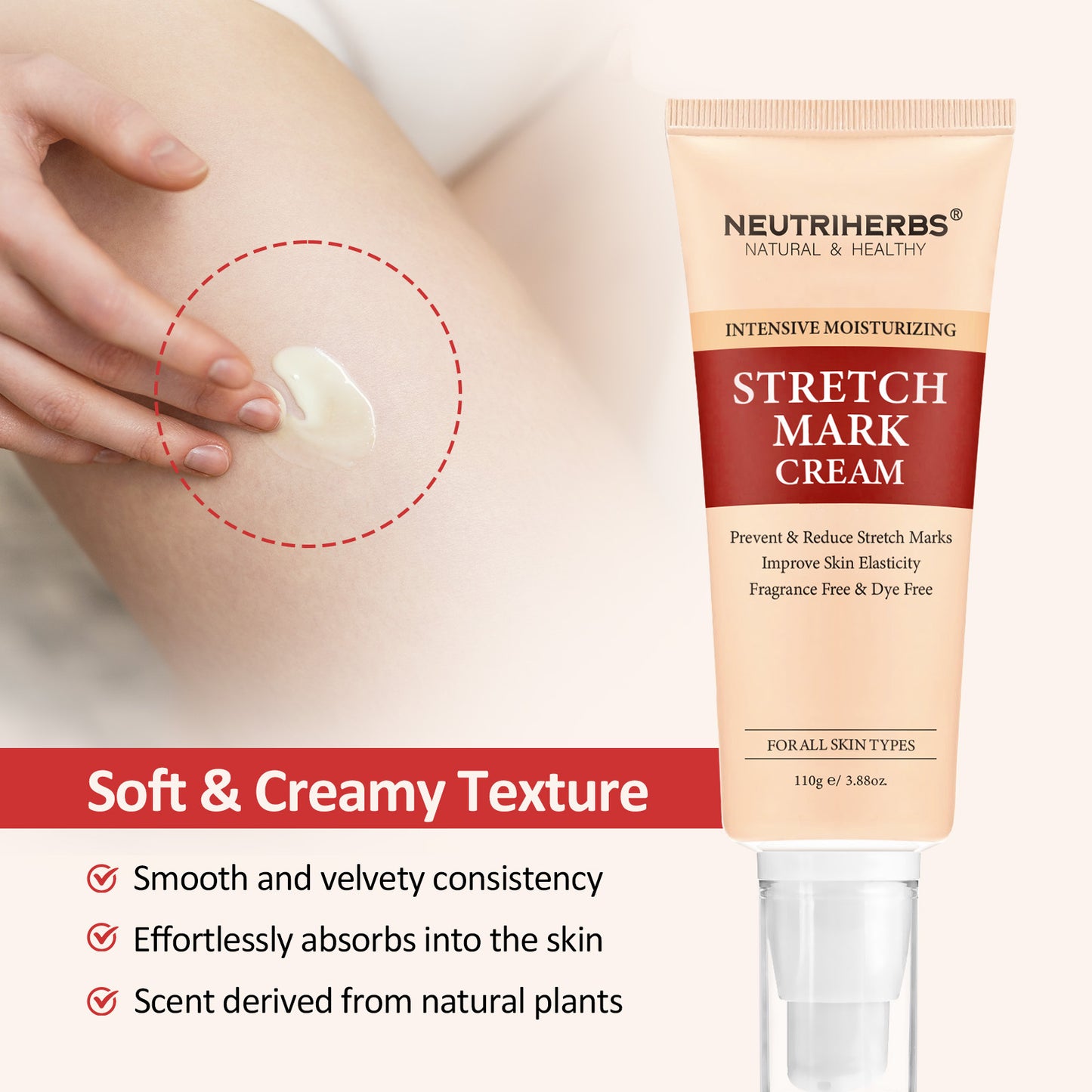 Body Stretch Mark Cream For A Smoother and Resilient Skin