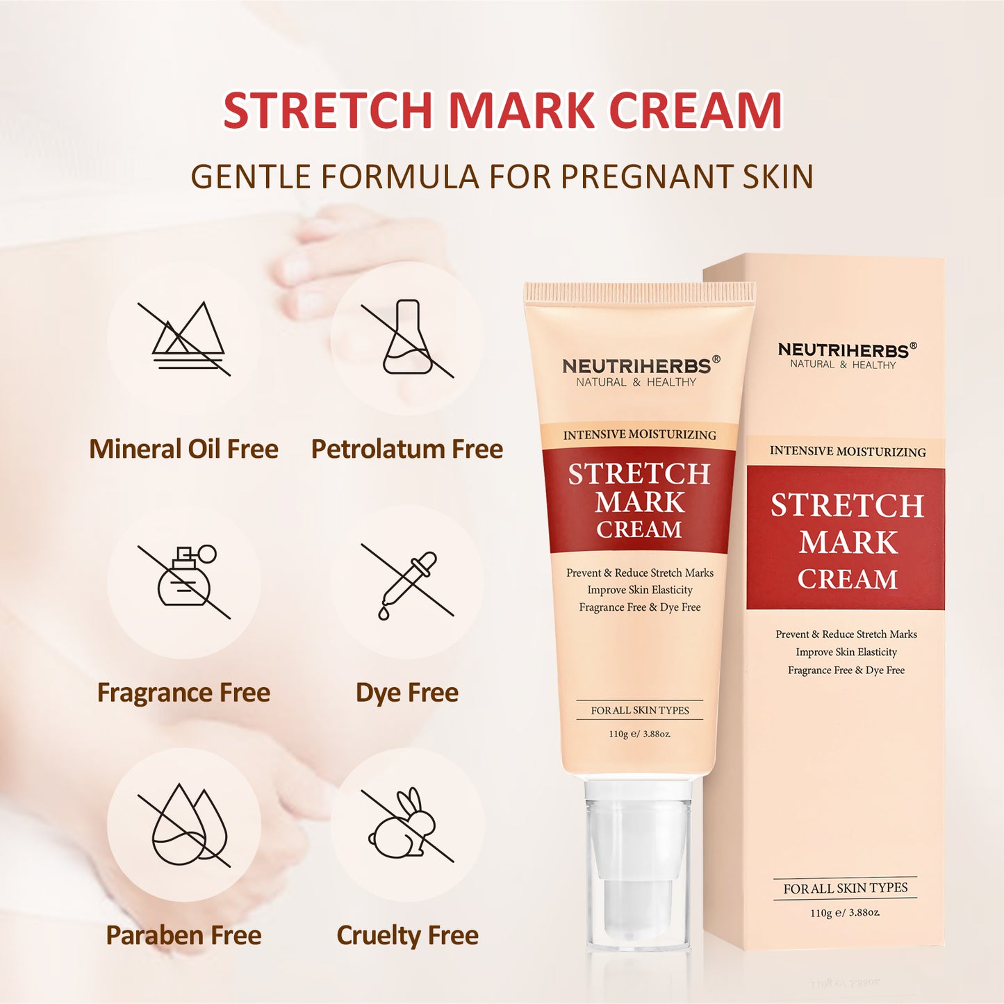 Body Stretch Mark Cream For A Smoother and Resilient Skin