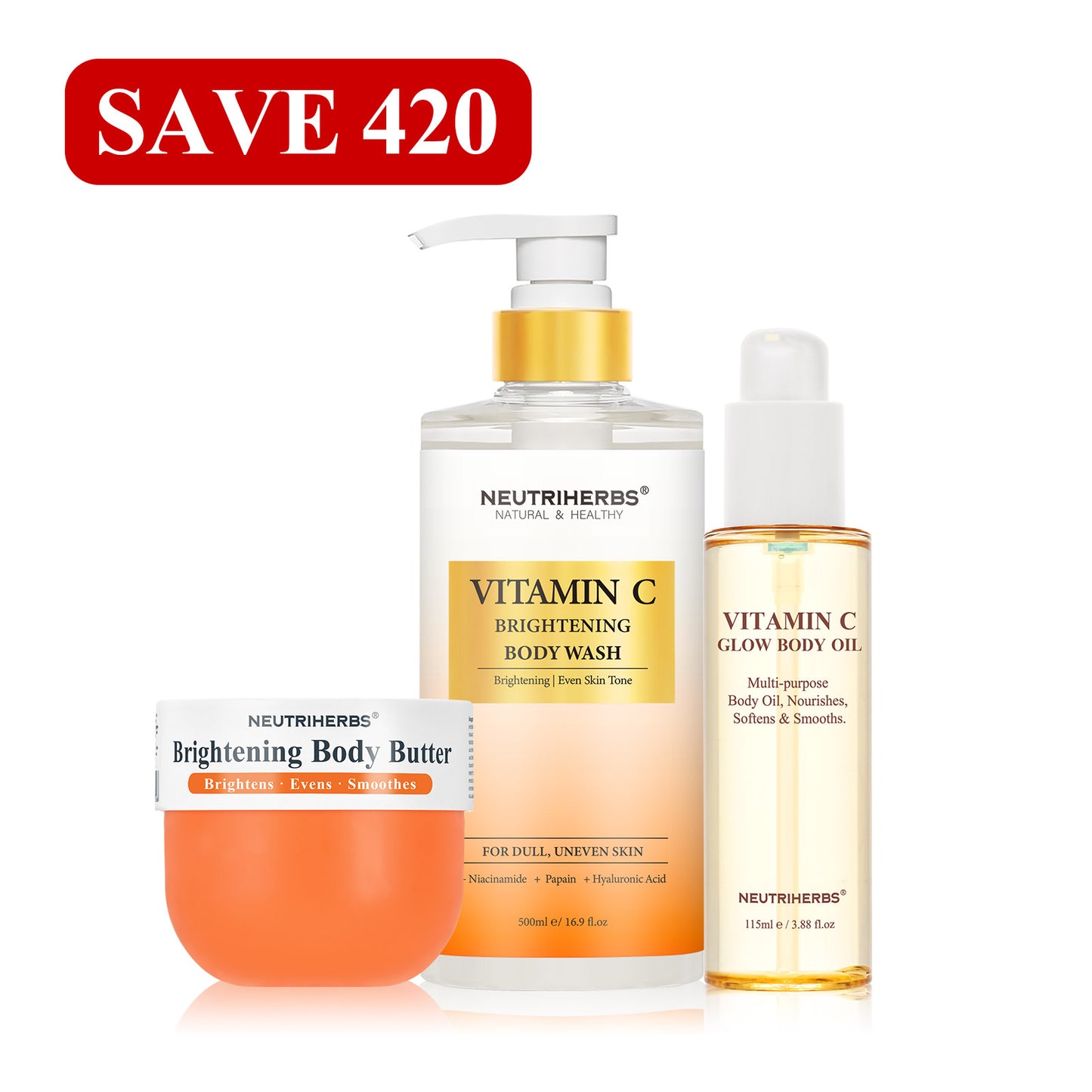 Deep Nourishing Even Tone Body Care Set for Dry, Dull and Uneven-Looking Skin