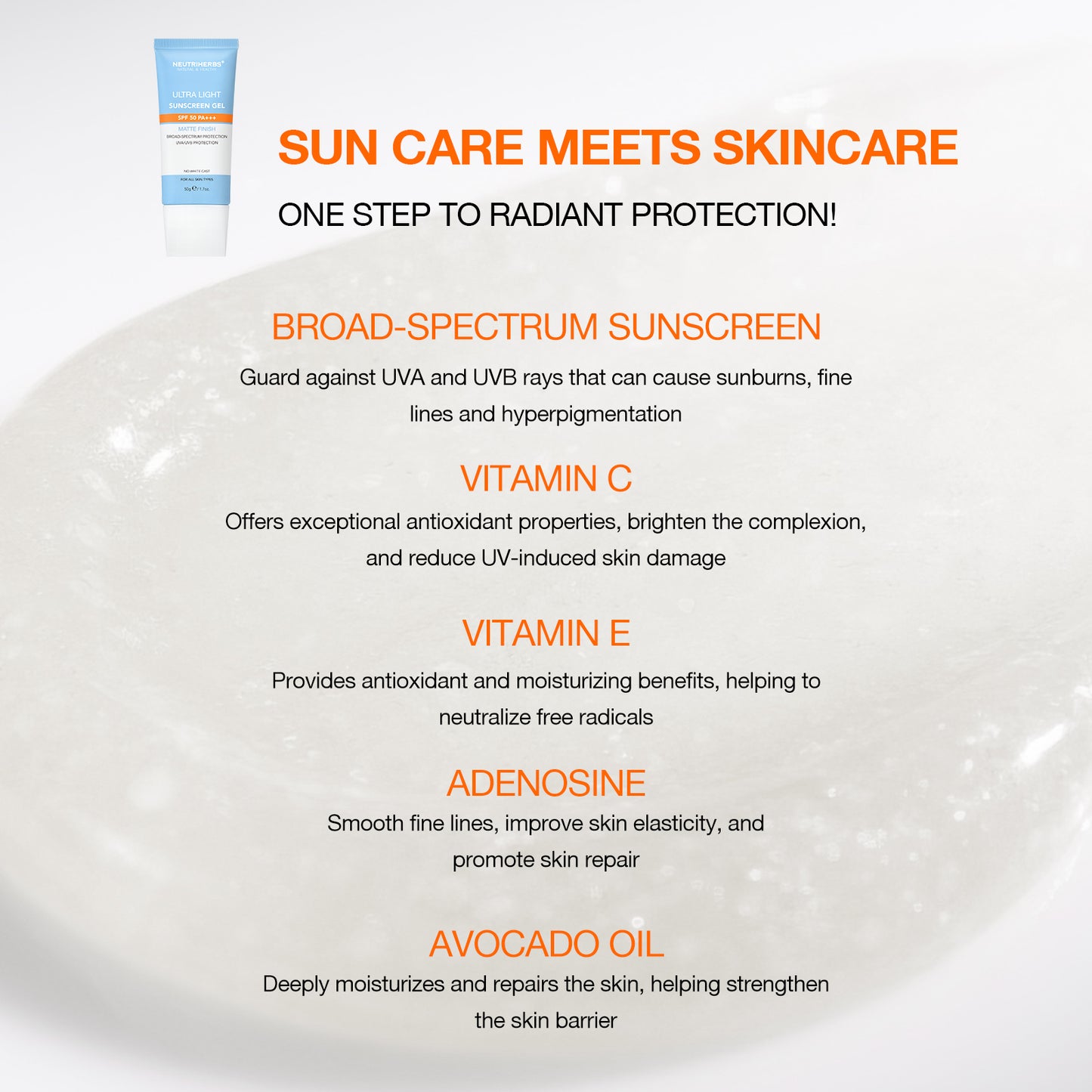 Ultra-light Sunscreen Gel SPF 50 PA+++