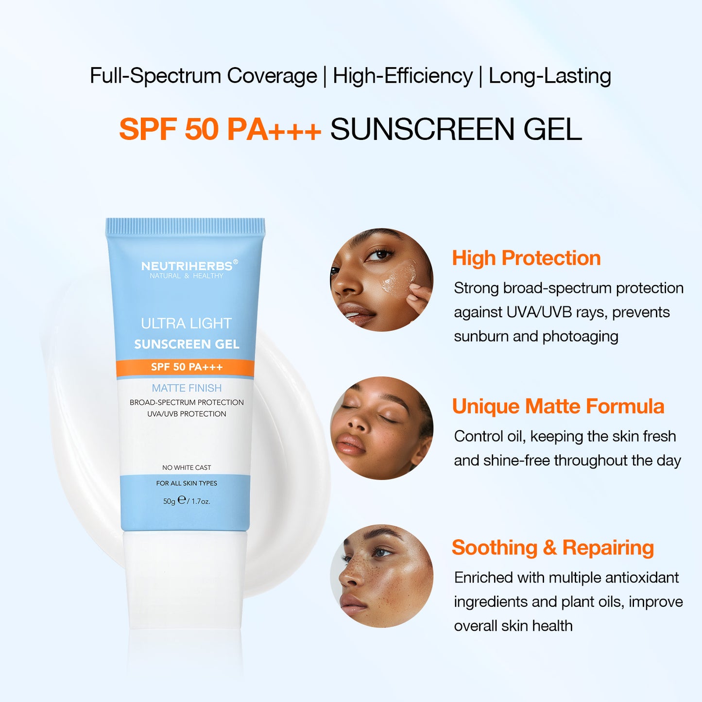 Ultra-light Sunscreen Gel SPF 50 PA+++
