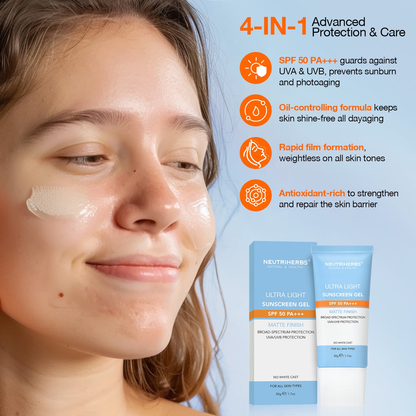 Ultra-light Sunscreen Gel SPF 50 PA+++