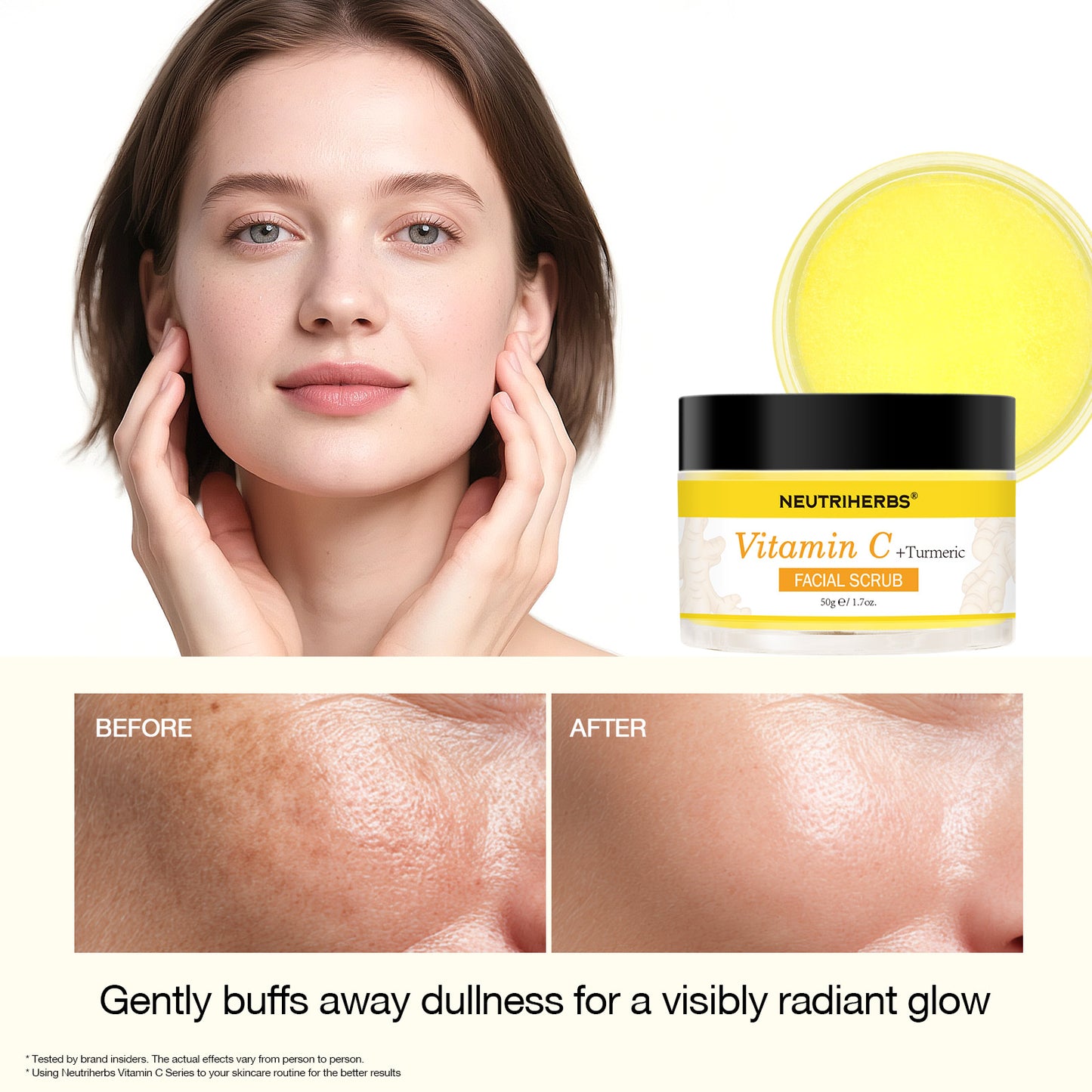 Neutriherbs Vitamin C Turmeric Exfoliating Glow Facial Scrub For Skin Lightening
