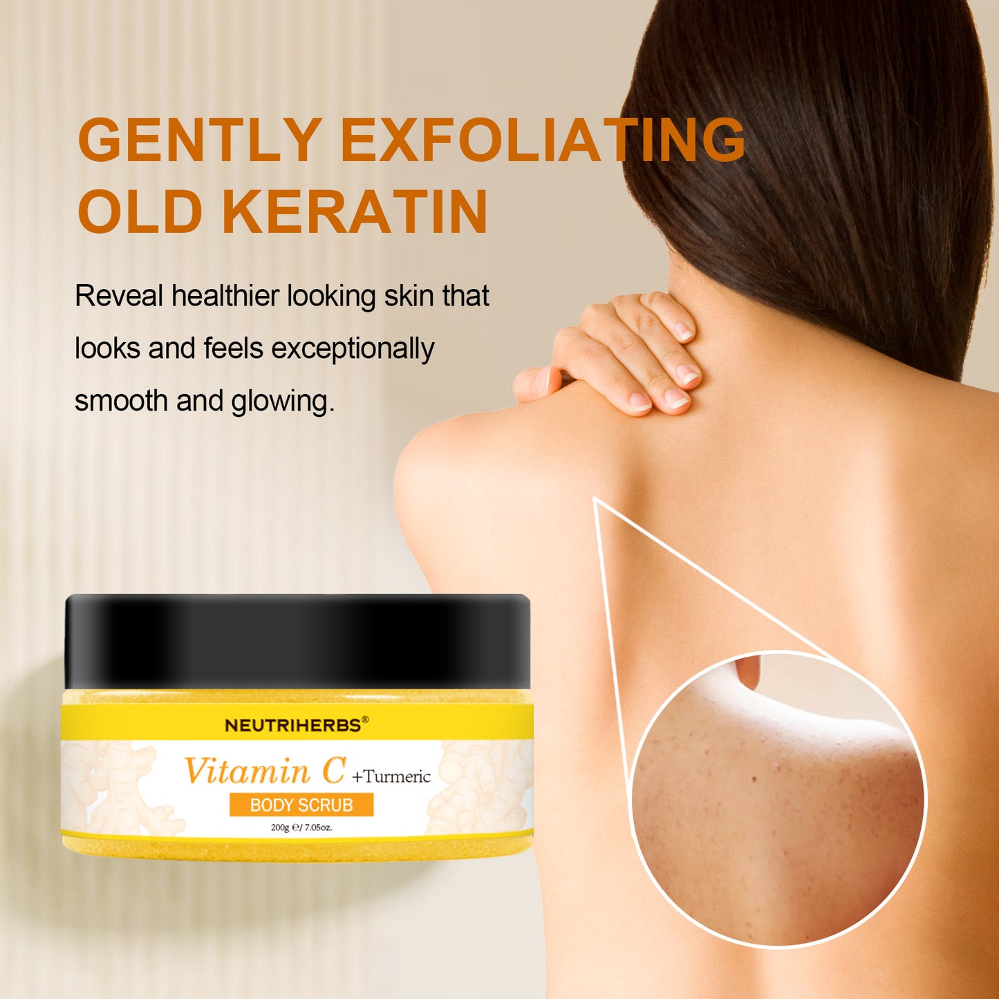 Vitamin C Turmeric Exfoliating Body Scrub For Skin Brightening