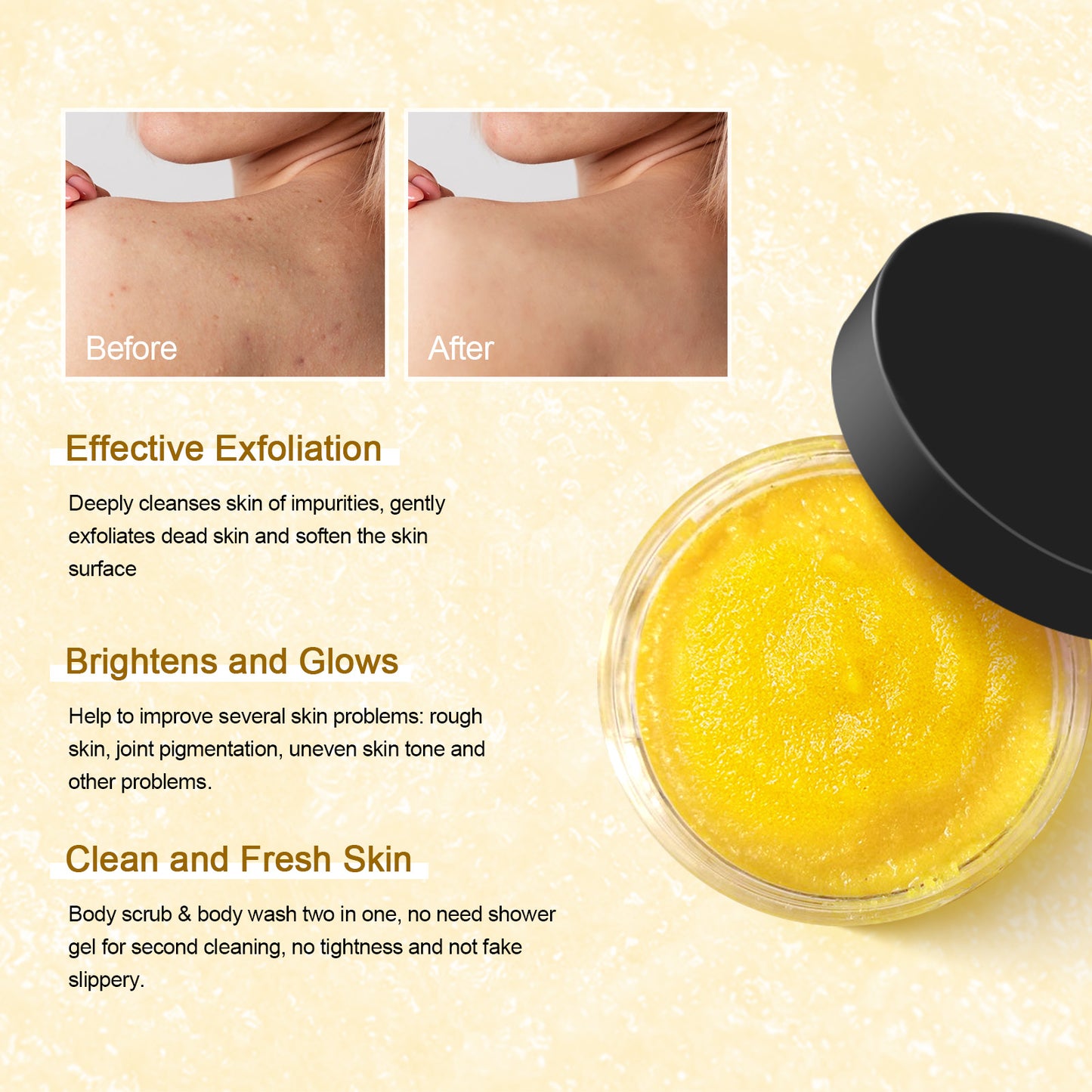 Neutriherbs Vitamin C Turmeric Exfoliating Body Scrub For Skin Brightening