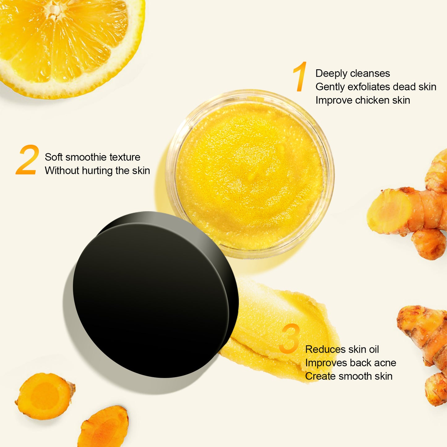 Vitamin C Turmeric Exfoliating Body Scrub For Skin Brightening