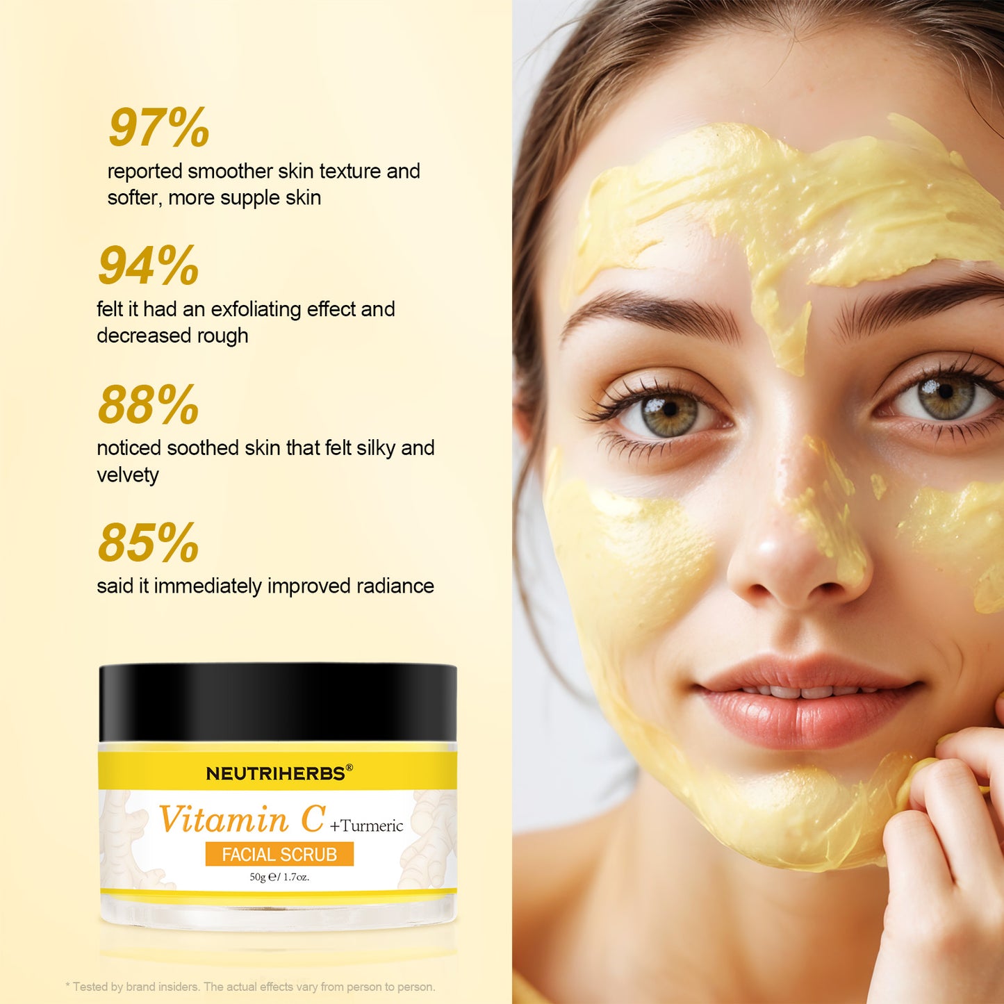 Vitamin C Turmeric Exfoliating Glow Facial Scrub For Skin Lightening