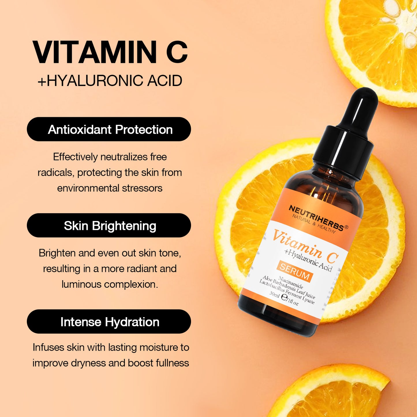 Neutriherbs Vitamin C Serum for Dark Spots – Brighten & Even Skin Tone