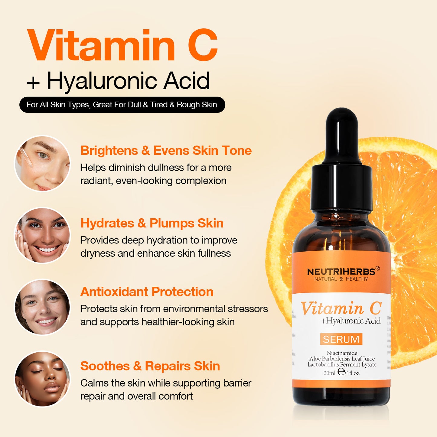 Neutriherbs Vitamin C Serum for Dark Spots – Brighten & Even Skin Tone