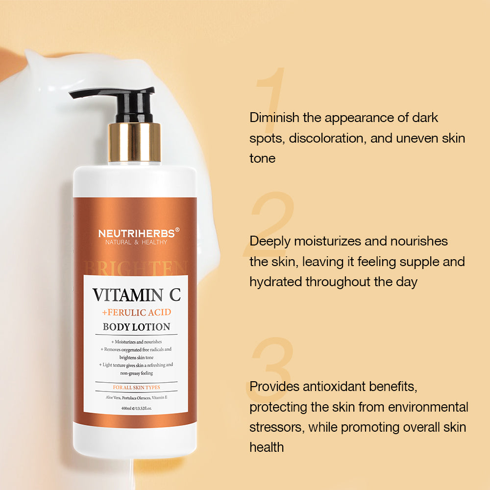 Neutriherbs Vitamin C Body Brightening and Exfoliating Set for Rough and Dull Skin