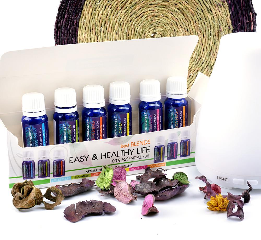 Aromatherapy Essential Oils Gift Set - 6x10ml - Neutriherbs SA