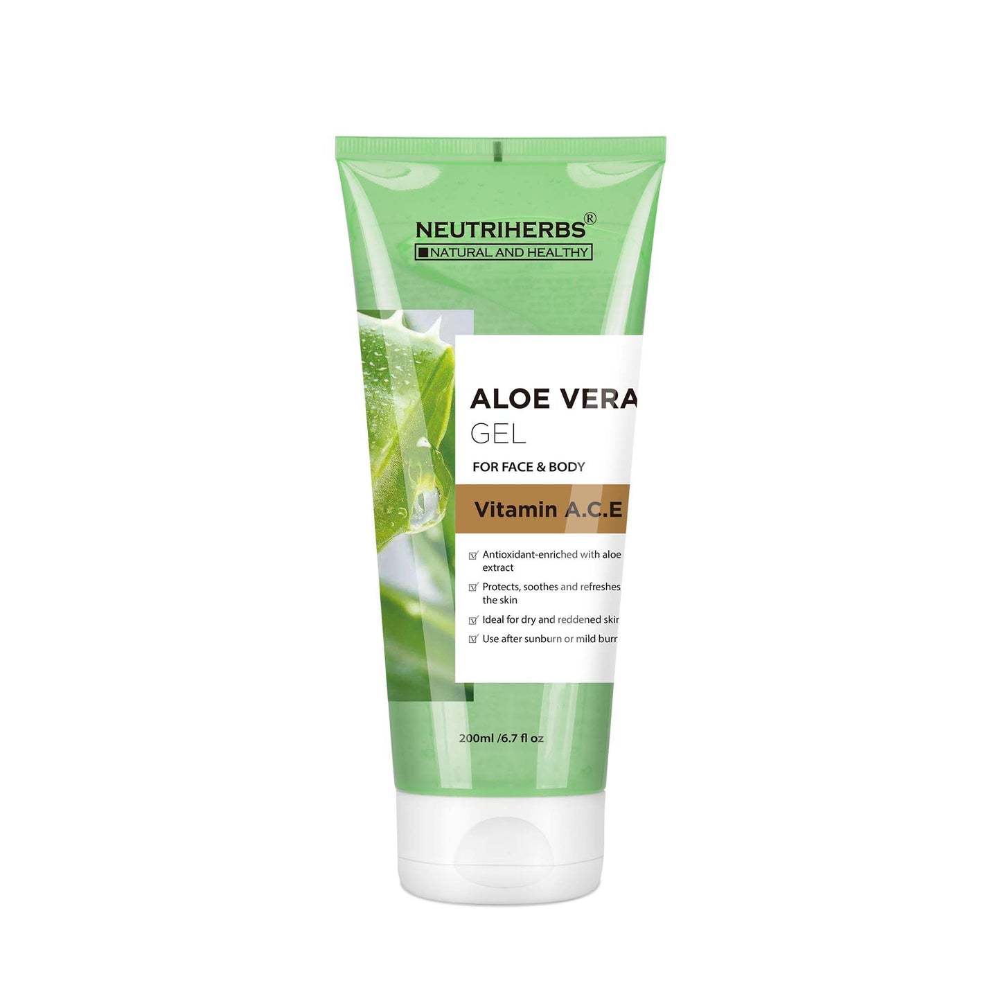 Soothing Aloe Vera Gel for Face and Body 200ml - Neutriherbs SA (4558676590705)